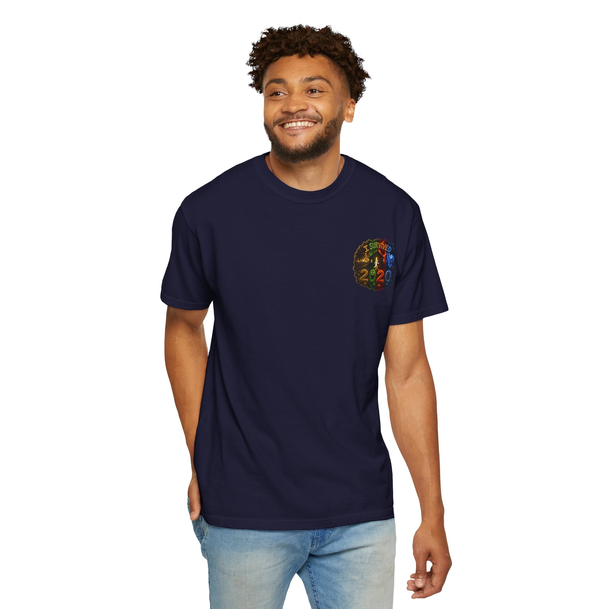 I Survived 2020 — "No Signal" Test Pattern Tee Alien Broadcast Finale Summer Premiere Unisex Garment-Dyed T-shirt