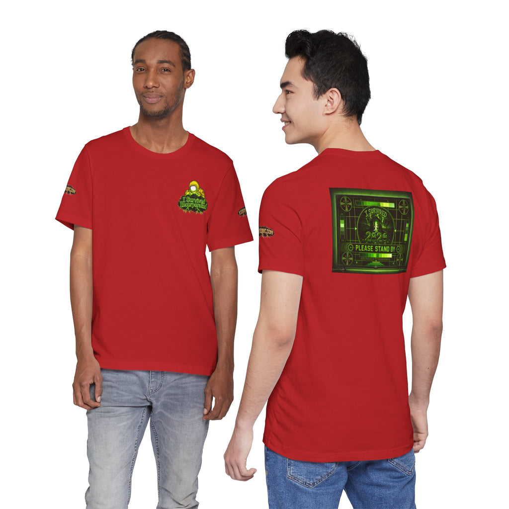 I Survived 2020 — "Please Stand By" Test Pattern Toxic Signal Tee Special Edition Summer Premiere Unisex Jersey Short Sleeve Tee