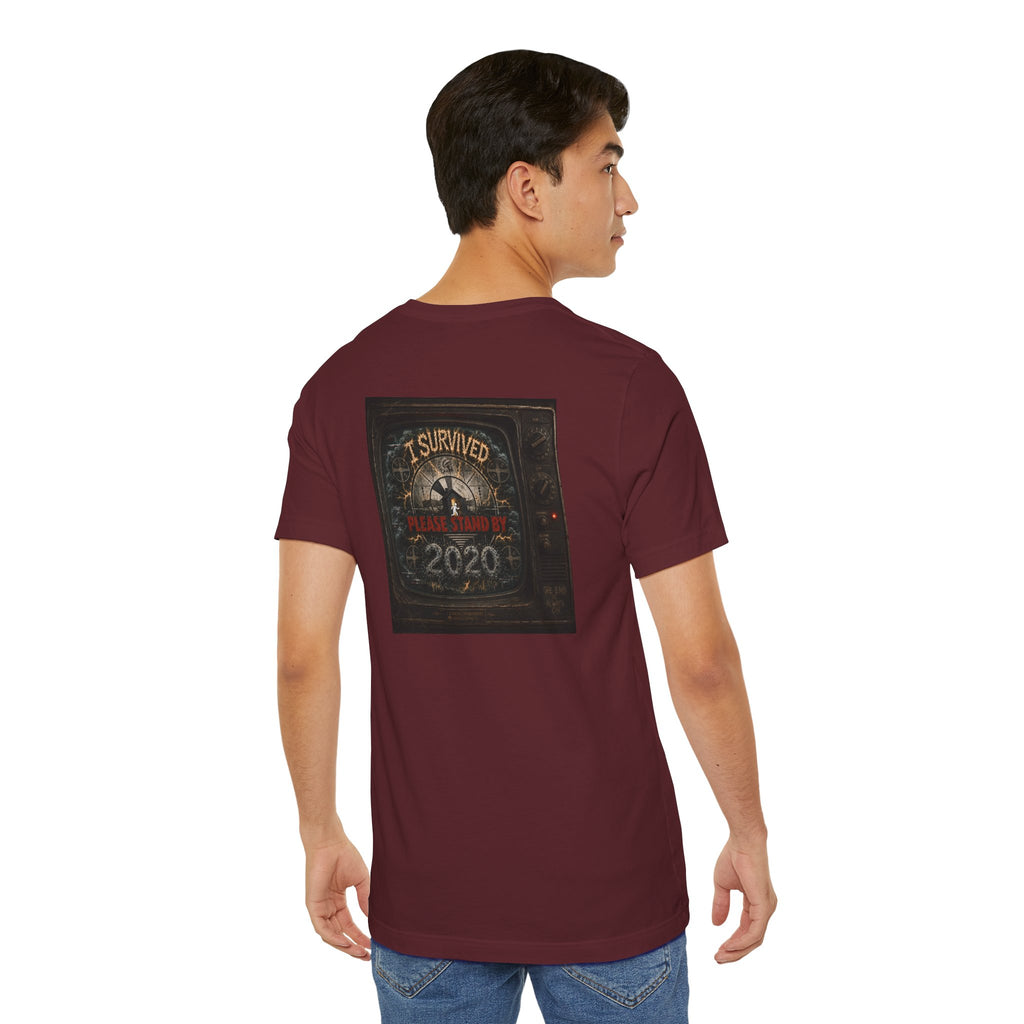 I Survived 2020 — "Please Stand By" Test Pattern Tee Summer Premier Unisex Jersey Short Sleeve Tee