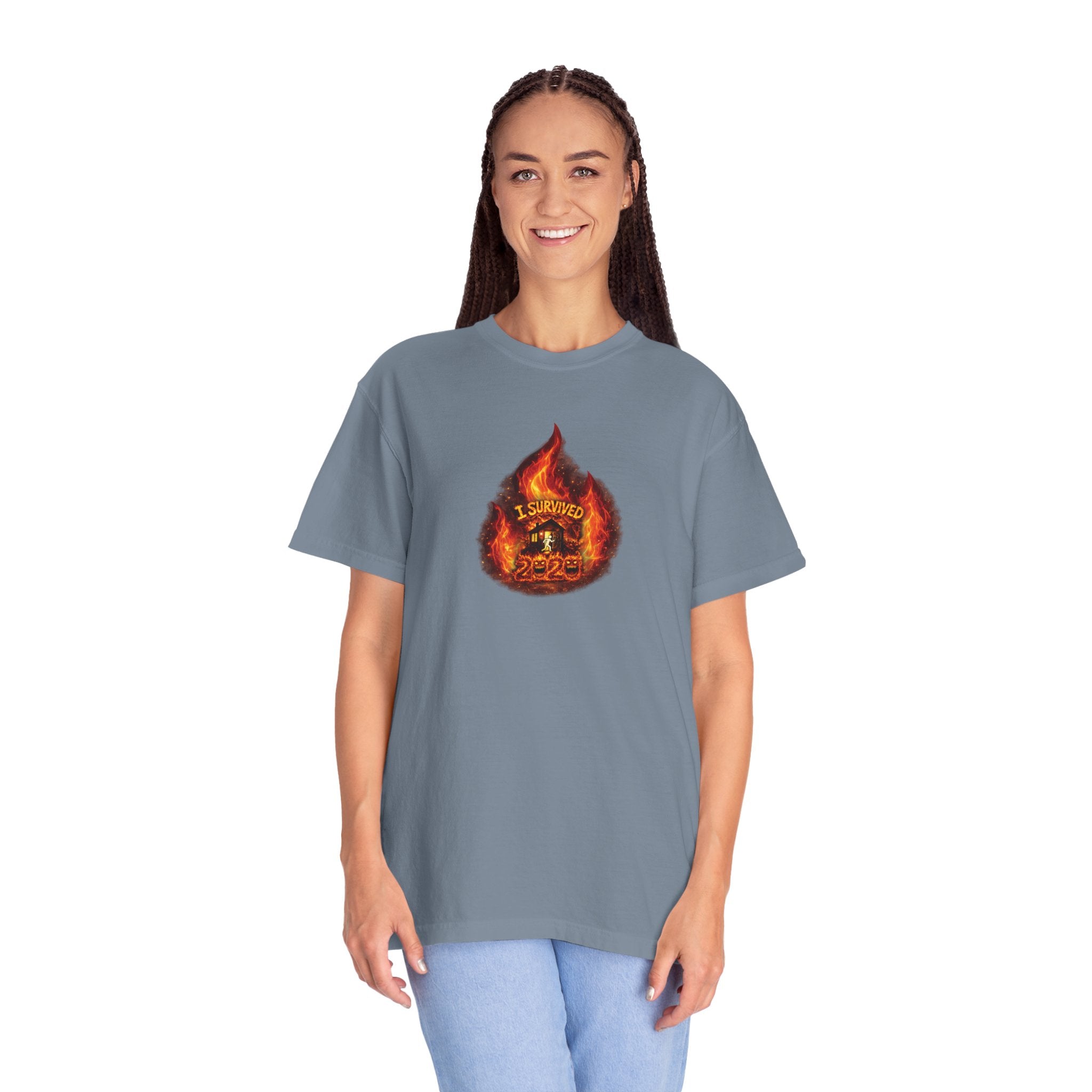 I Survived 2020 — WILDFIRES S2:E4: Director's Cut "Western U.S. Wildfire Season" Memorial Unisex Garment-Dyed T-shirt