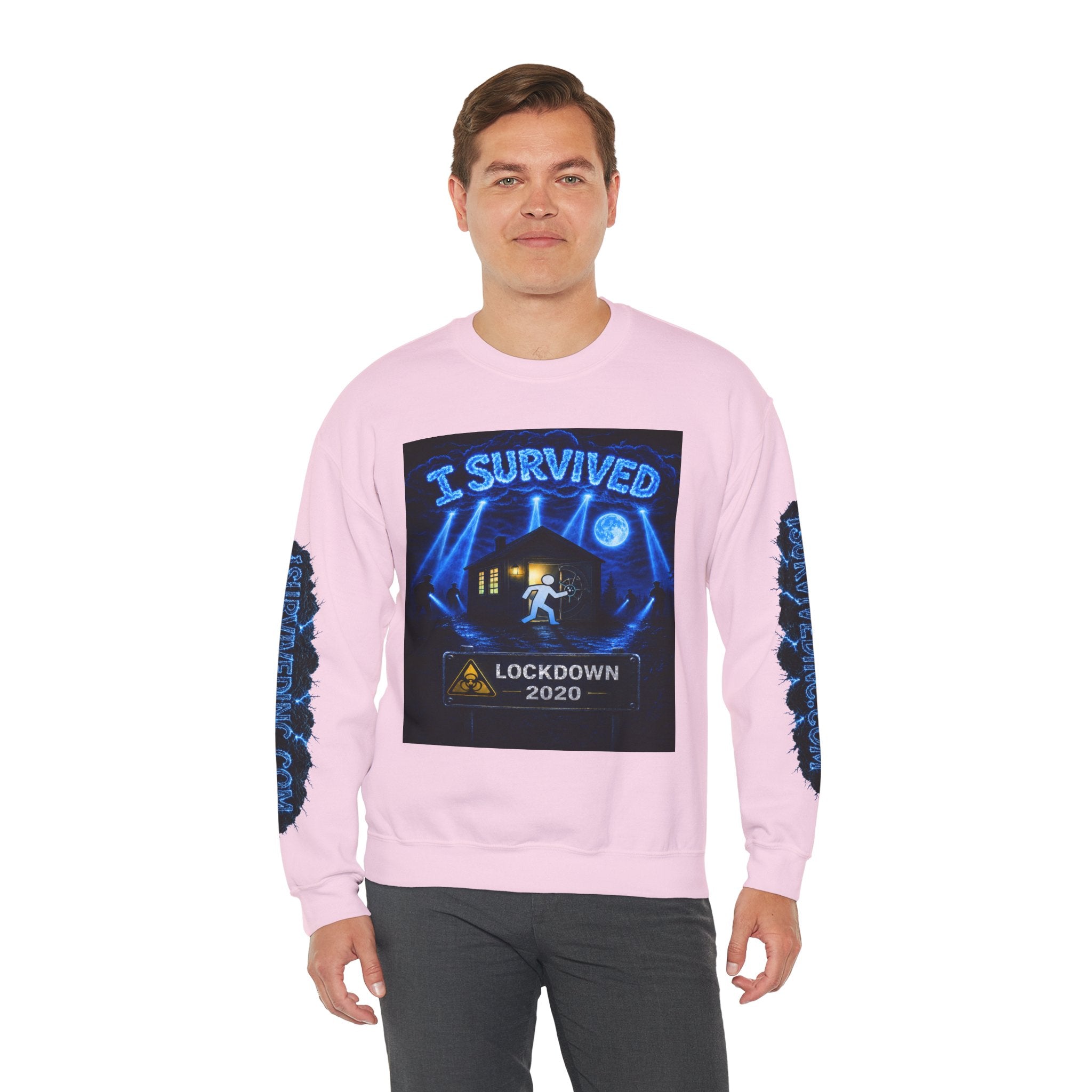 I Survived 2020 — LOCKDOWN S3:E4: "Working From Home" Unisex Heavy Blend™ Crewneck Sweatshirt