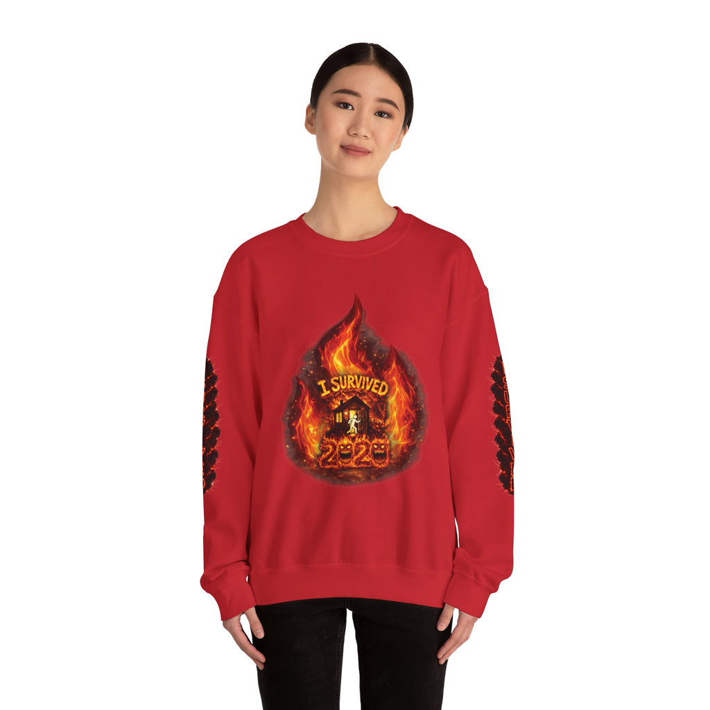 I Survived 2020 — Director's Cut S2:E2 "The Bobcat Fire" | Wildfire Edition Memorial Unisex Heavy Blend™ Crewneck Sweatshirt
