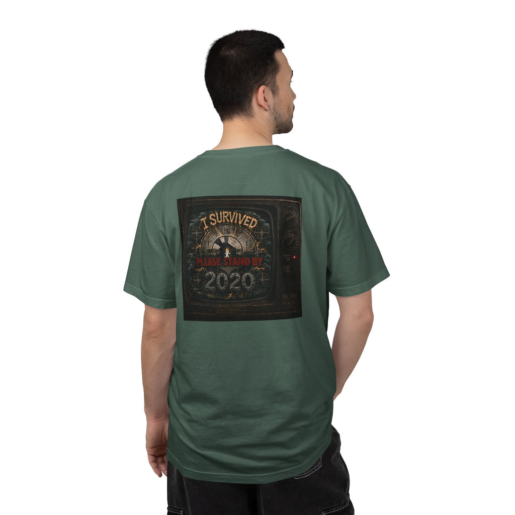 I Survived 2020 — "Please Stand By" Test Pattern Tee Summer Premier Unisex Garment-Dyed T-shirt