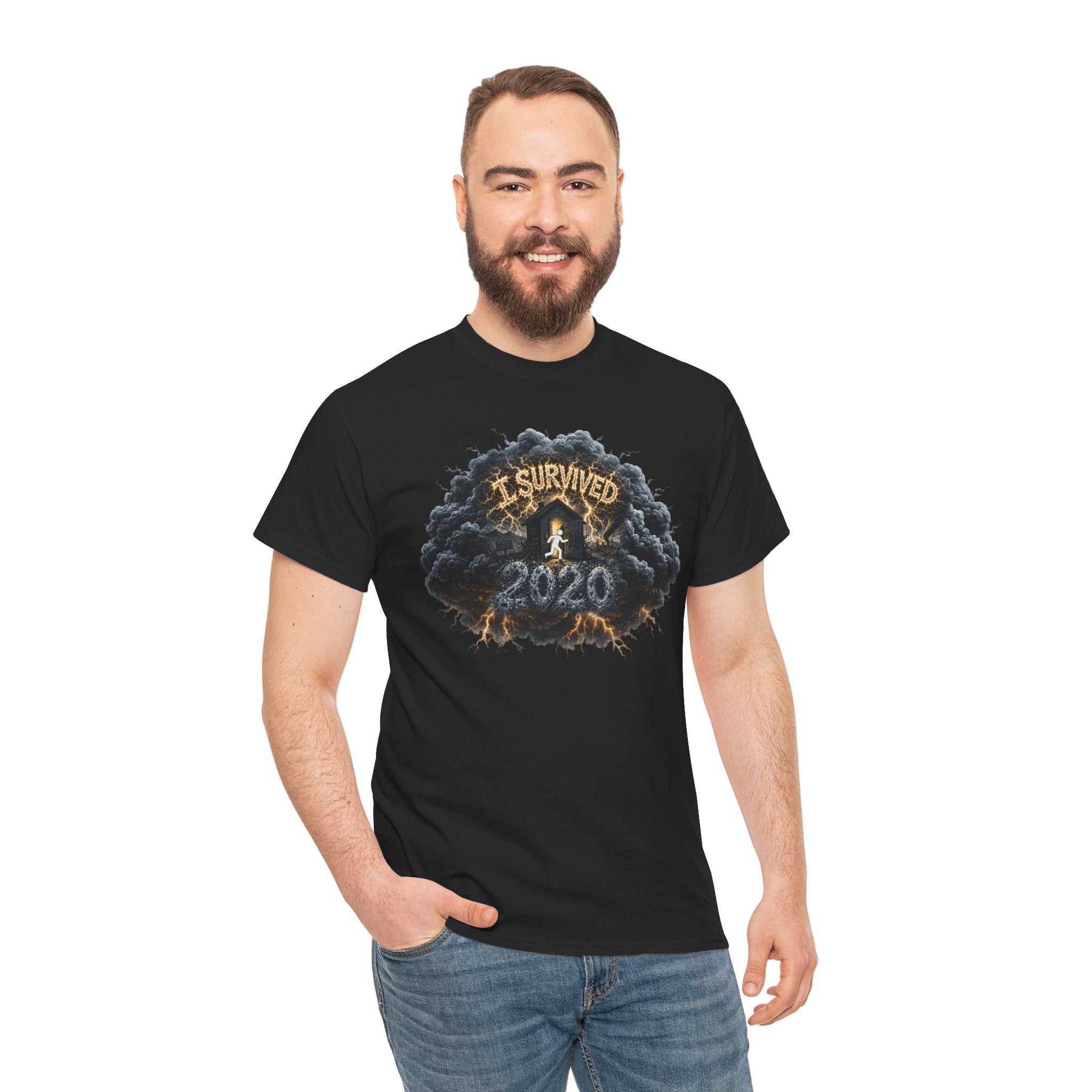 I Survived 2020 — Director's Cut Original Design Teaser Tee | Season 1 Premiere Drop Unisex Heavy Cotton Tee