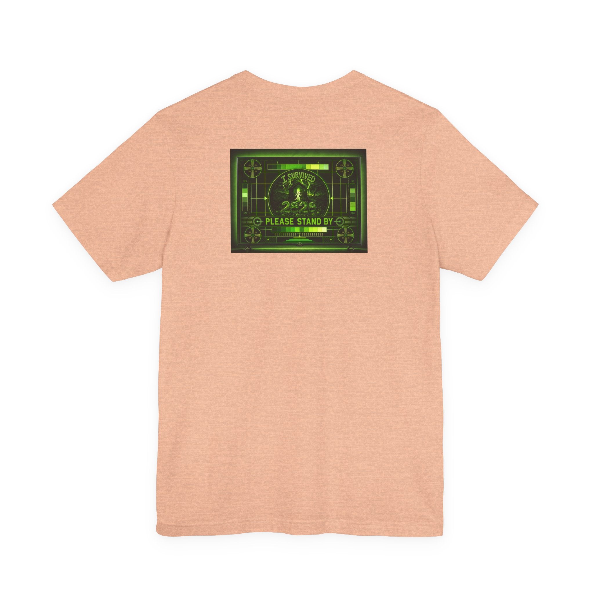 I Survived 2020 — "Please Stand By" Test Pattern Toxic Signal Tee Summer Premiere Unisex Jersey Short Sleeve Tee