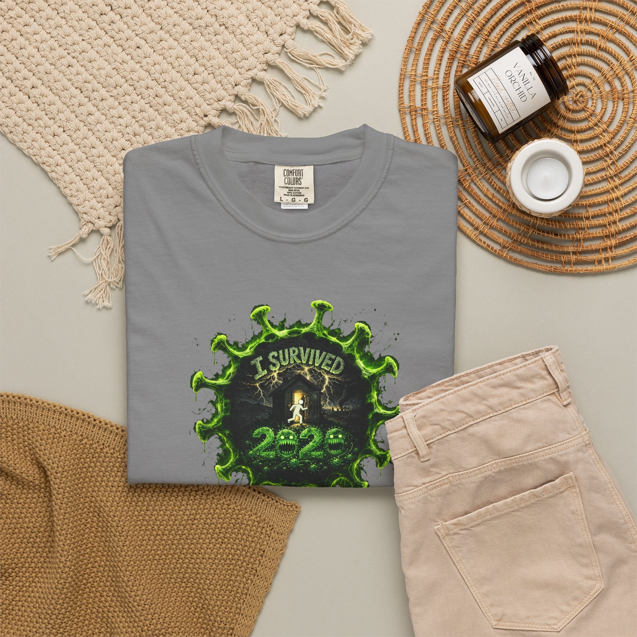 I Survived 2020 —  PANDEMIC S1:E1: Director's Cut "COVID-19: The Coronavirus" Unisex Garment-Dyed T-shirt