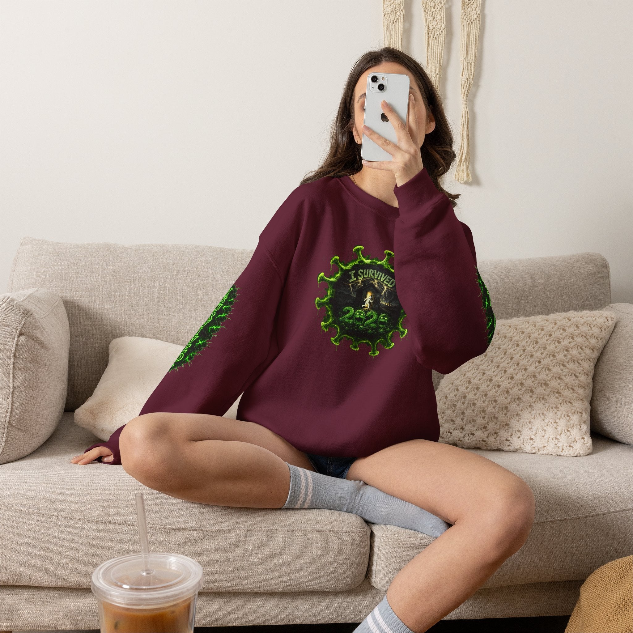 I Survived 2020 — PANDEMIC S1:E4: Director's Cut "Mask Madness" Unisex Heavy Blend™ Crewneck Sweatshirt