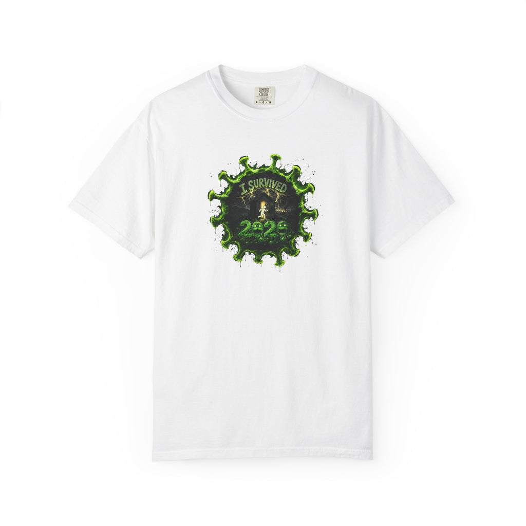 I Survived 2020 — PANDEMIC S1:E4: Director's Cut "Mask Madness" Unisex Garment-Dyed T-shirt