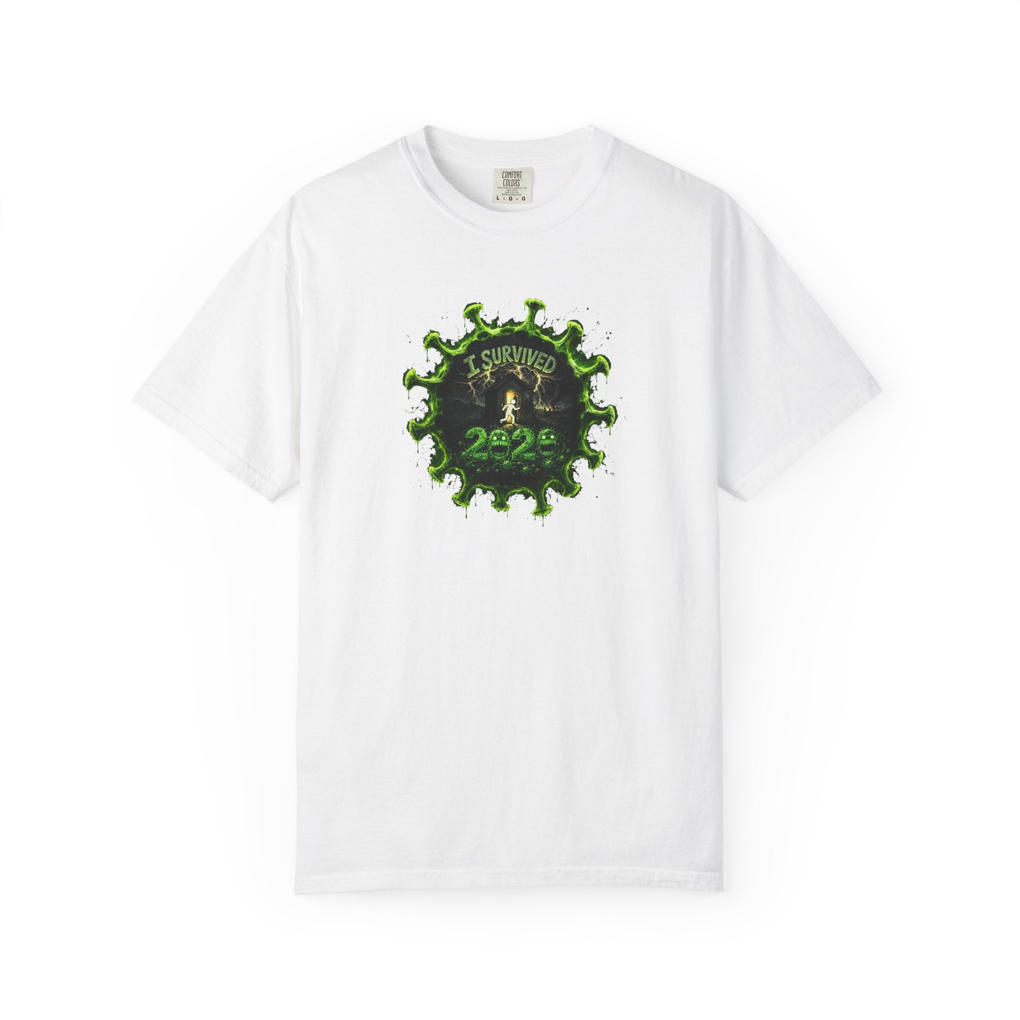 I Survived 2020 — PANDEMIC S1:E4: Director's Cut "Mask Madness" Unisex Garment-Dyed T-shirt