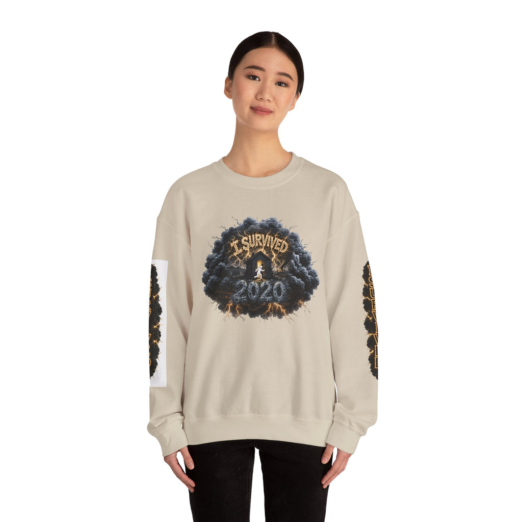 I Survived 2020 — Director's Cut Original Design Teaser Tee | Season 1 Premiere Drop Unisex Heavy Blend™ Crewneck Sweatshirt