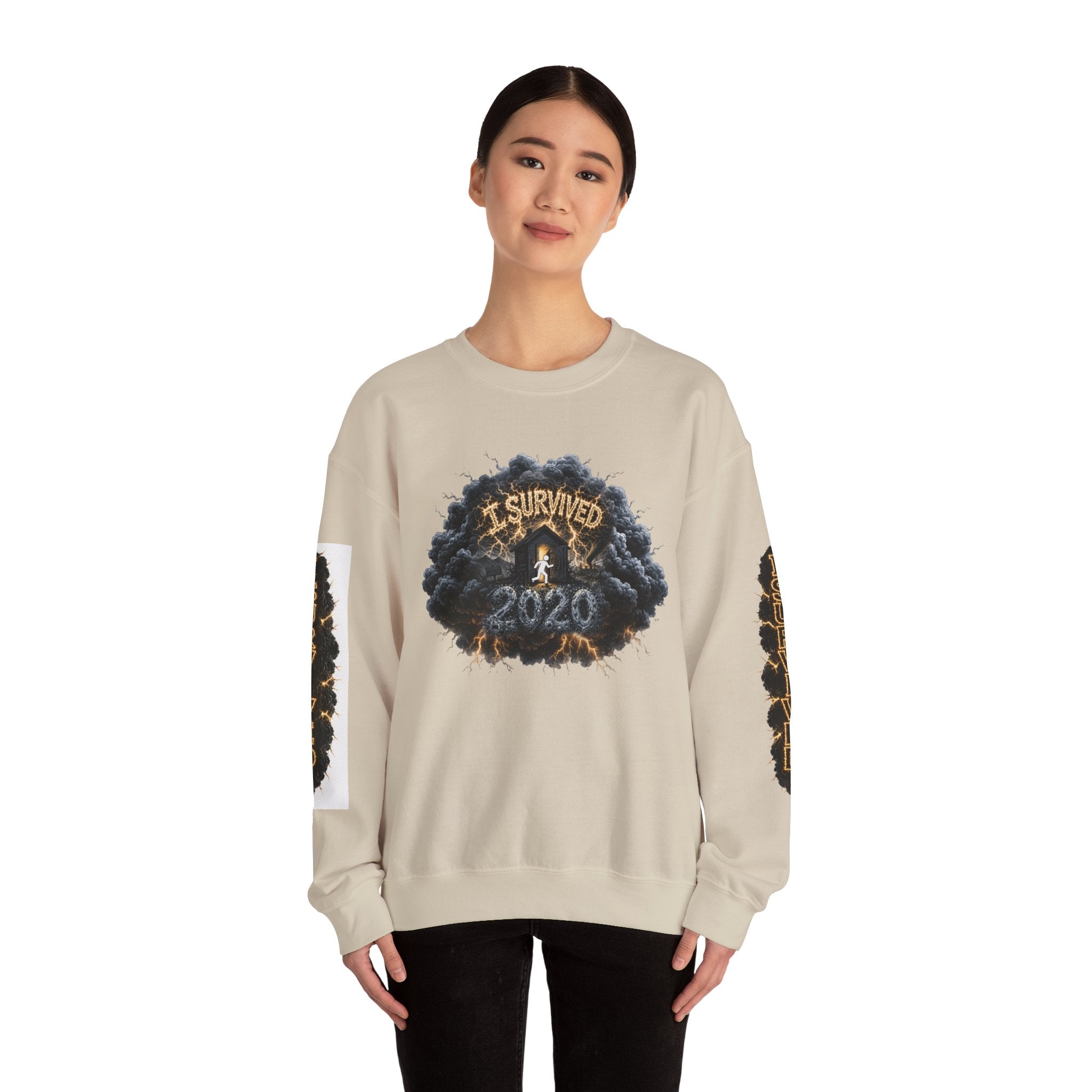 I Survived 2020 — Director's Cut Original Design Teaser Tee | Season 1 Premiere Drop Unisex Heavy Blend™ Crewneck Sweatshirt