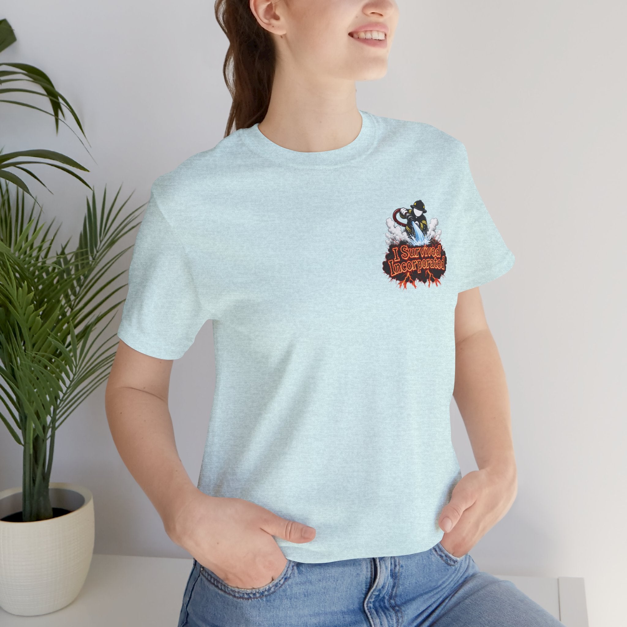 I Survived 2020 — "Please Stand By" Test Pattern Tee Wildfire Signal Edition Summer Premiere Unisex Jersey Short Sleeve Tee
