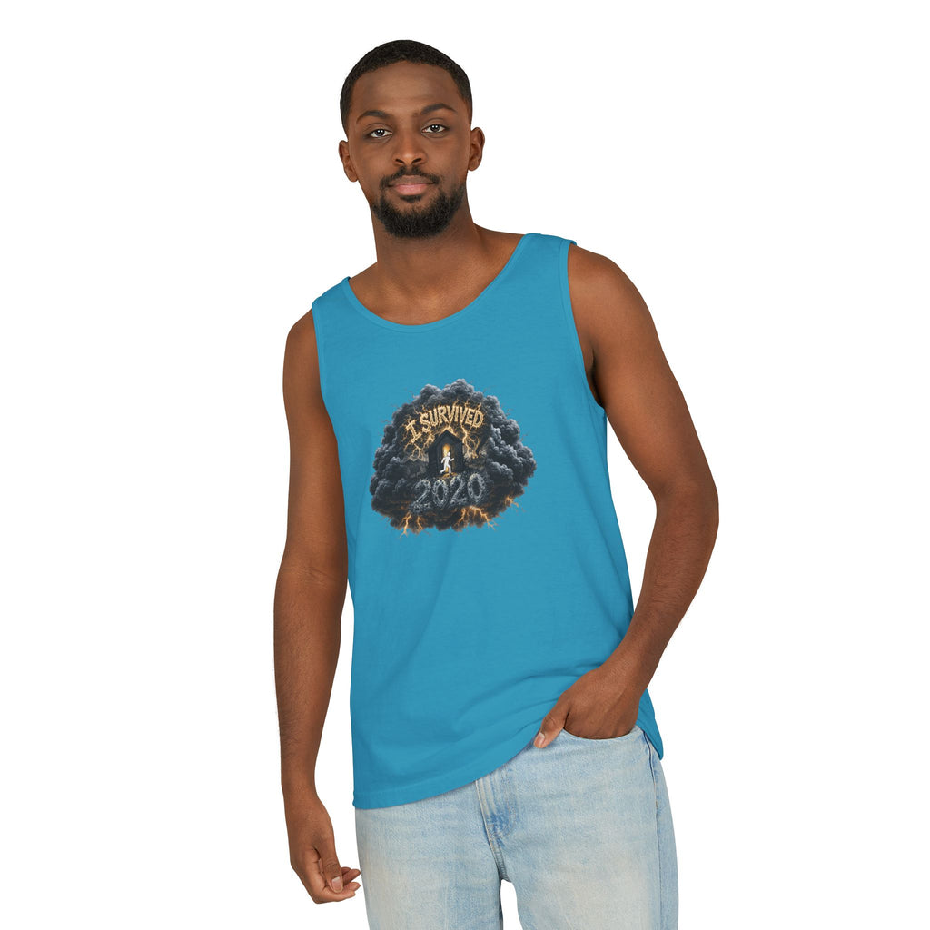 I Survived 2020 — Original PILOT Design: Director's Cut Unisex Garment-Dyed Tank Top