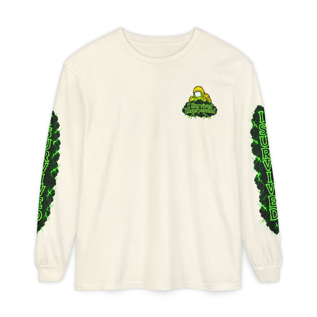 I Survived 2020 — "Please Stand By" Test Pattern Toxic Signal Tee Special Edition Summer Premiere Unisex Garment-Dyed Long Sleeve T-Shirt