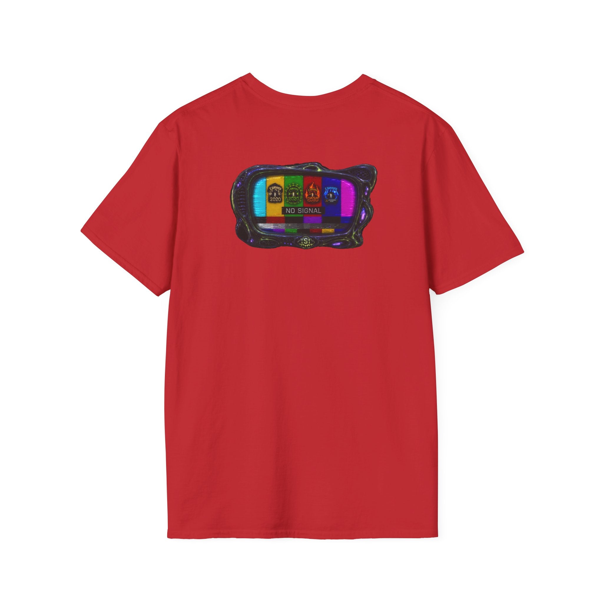 I Survived 2020 — "No Signal" Test Pattern Tee Alien Broadcast Finale Summer Premiere Unisex Softstyle T-Shirt