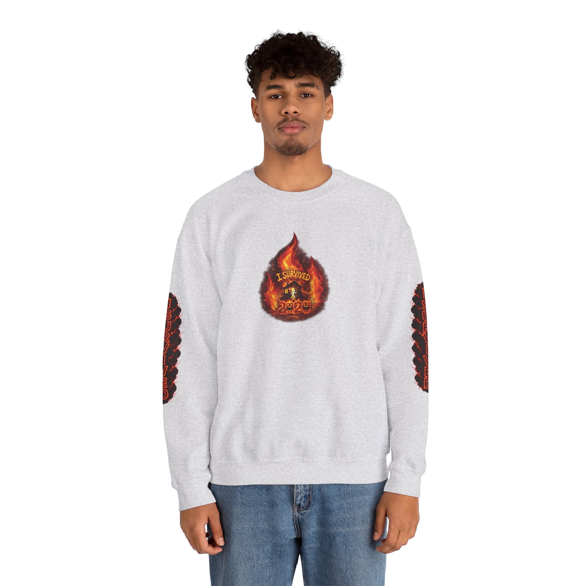 I Survived 2020 — WILDFIRES S2:E1: Director's Cut "Berry Creek" Memorial Unisex Heavy Blend™ Crewneck Sweatshirt