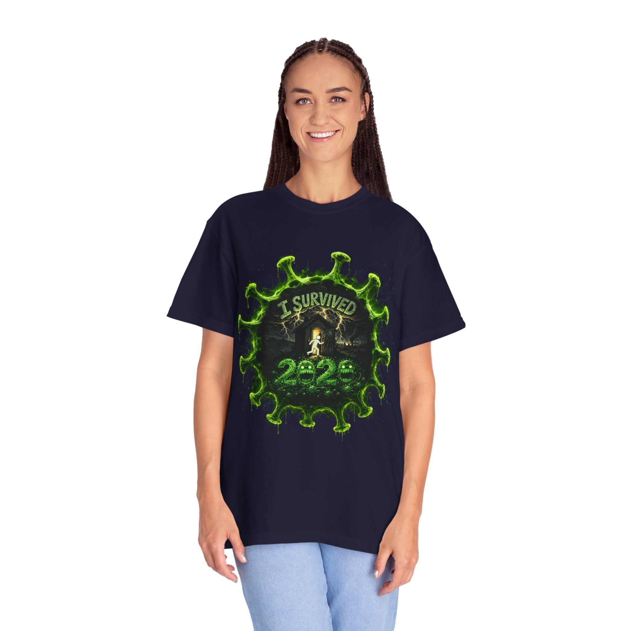 I Survived 2020 — Director's Cut S1:E5 "Delivery Doomsday" | Pandemic Edition Unisex Garment-Dyed T-shirt
