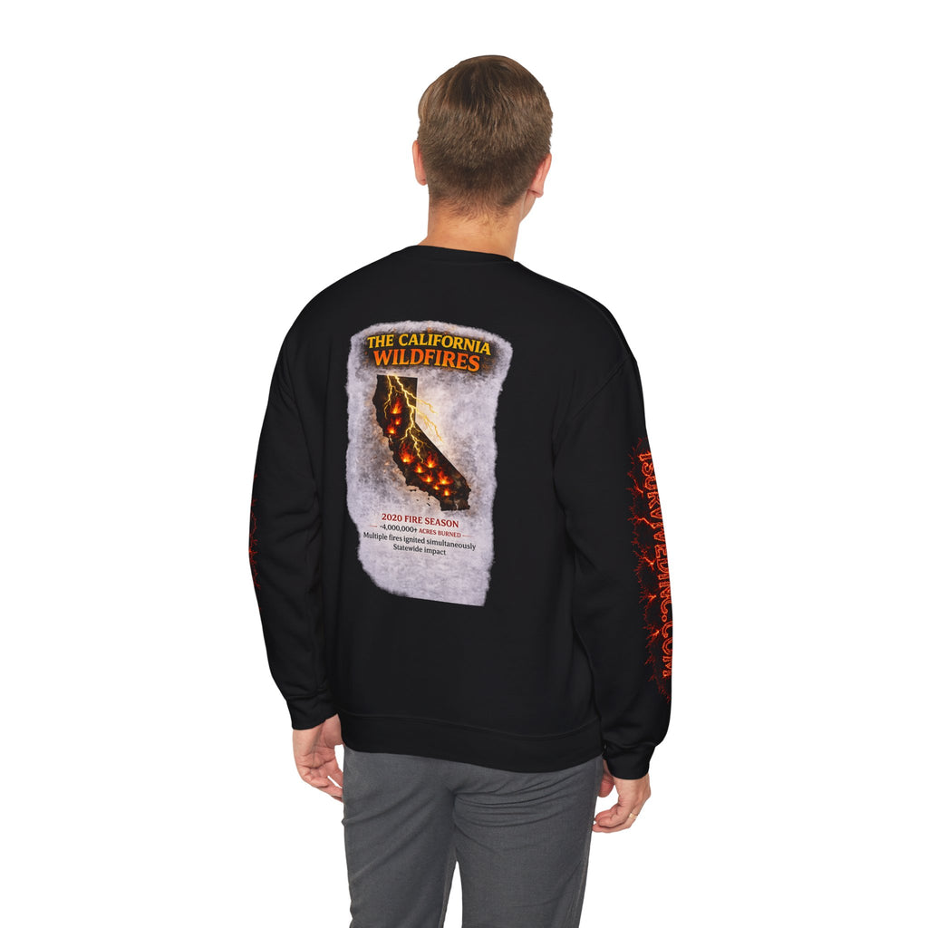 I Survived 2020 — S2:E3 "The California Wildfires" | Wildfire Edition Memorial Unisex Heavy Blend™ Crewneck Sweatshirt