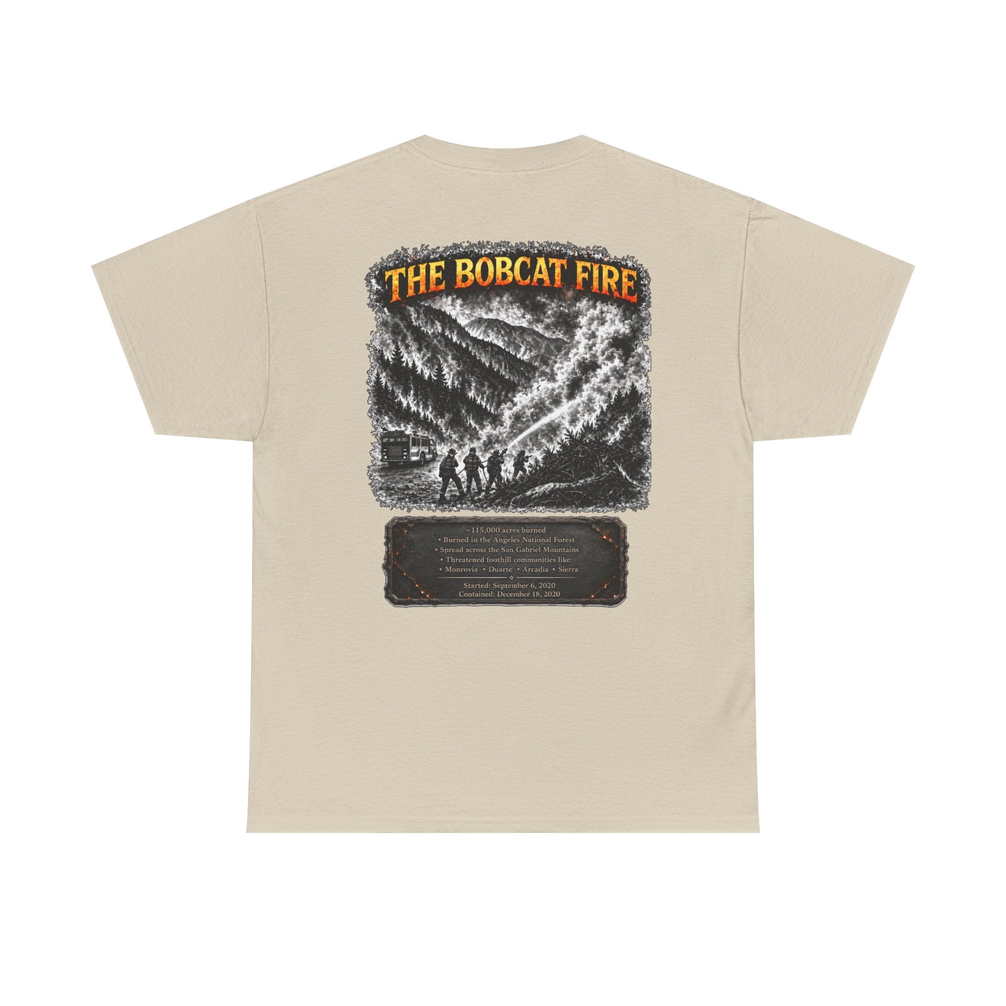 I Survived 2020 — WILDFIRES S2:E2: "The Bobcat Fire" Memorial Unisex Heavy Cotton Tee
