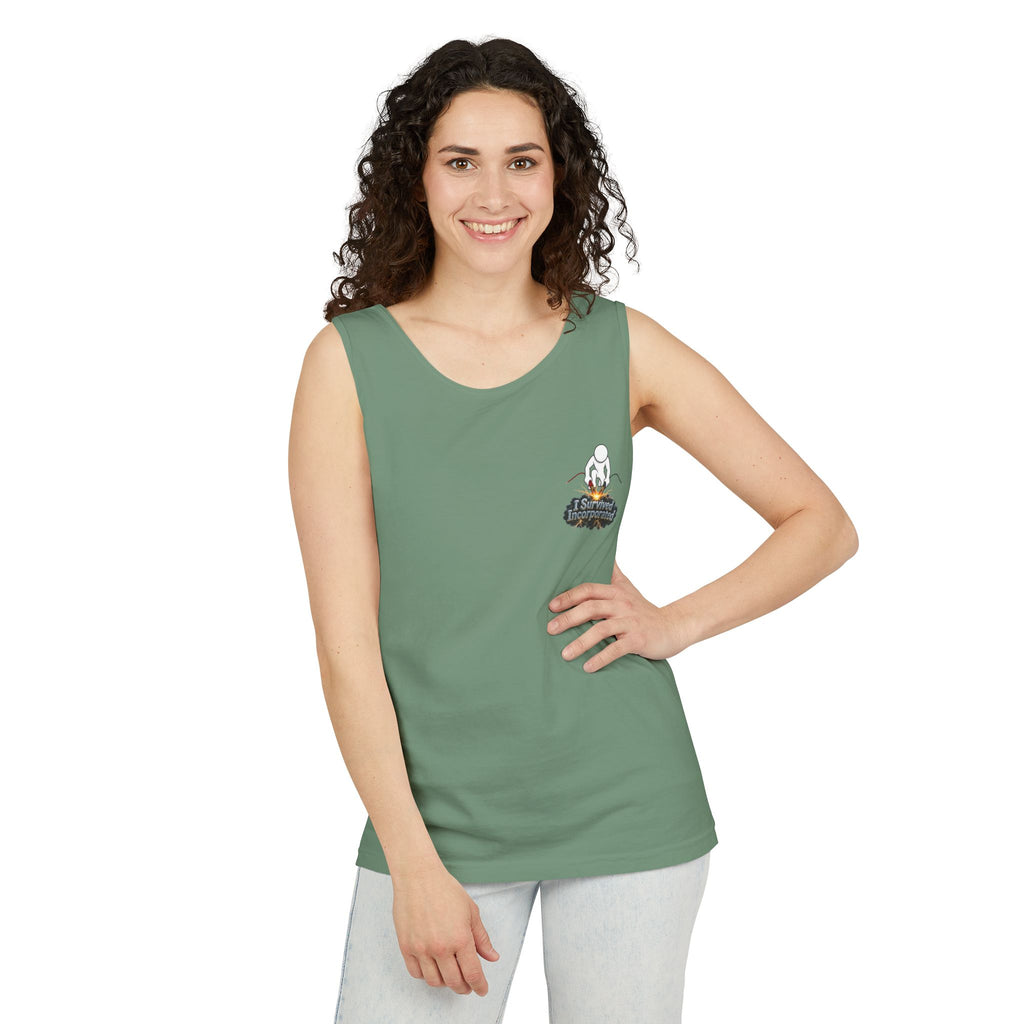 I Survived 2020 — "Please Stand By" Test Pattern Tee Summer Premier  Unisex Garment-Dyed Tank Top