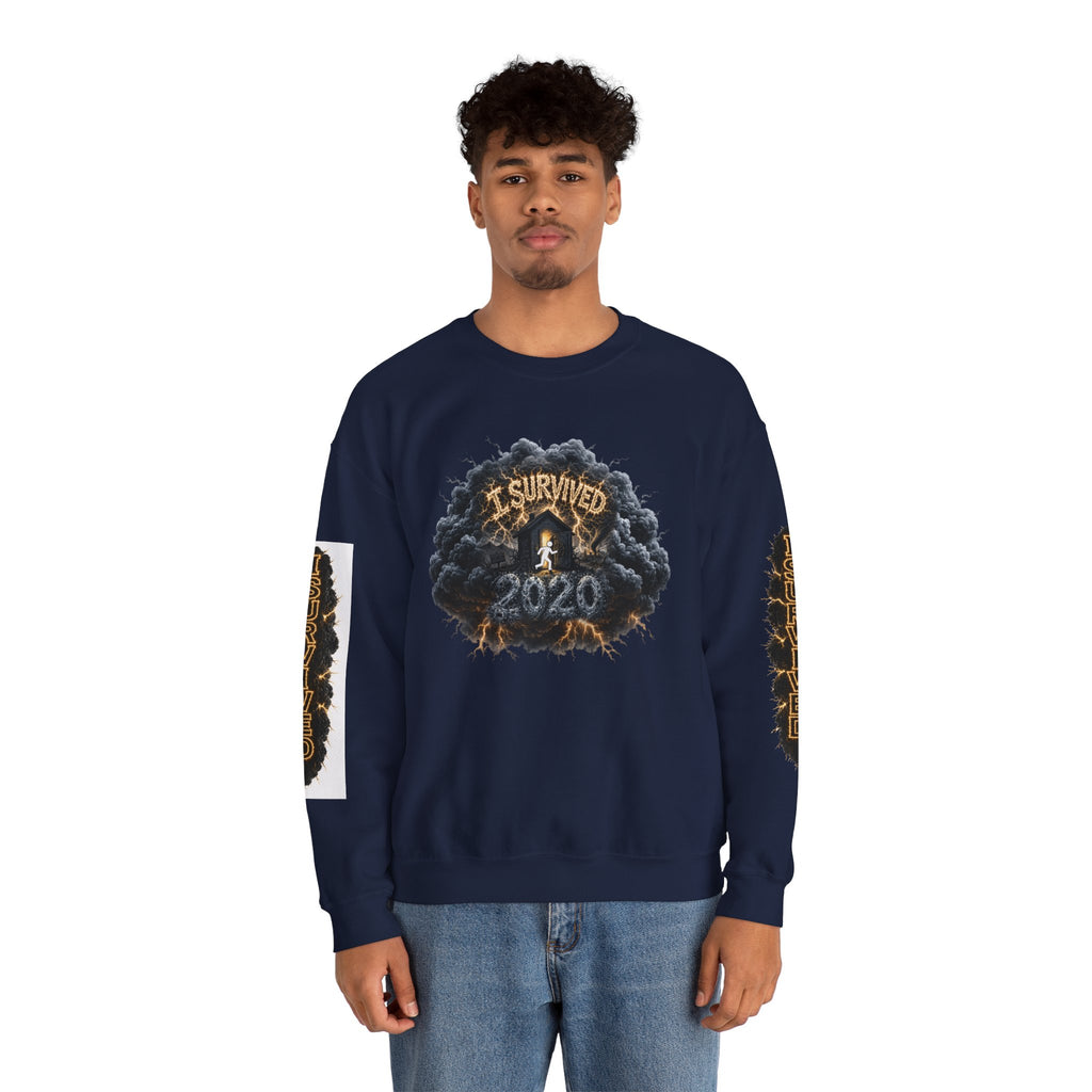 I Survived 2020 — Director's Cut Original Design Teaser Tee | Season 1 Premiere Drop Unisex Heavy Blend™ Crewneck Sweatshirt
