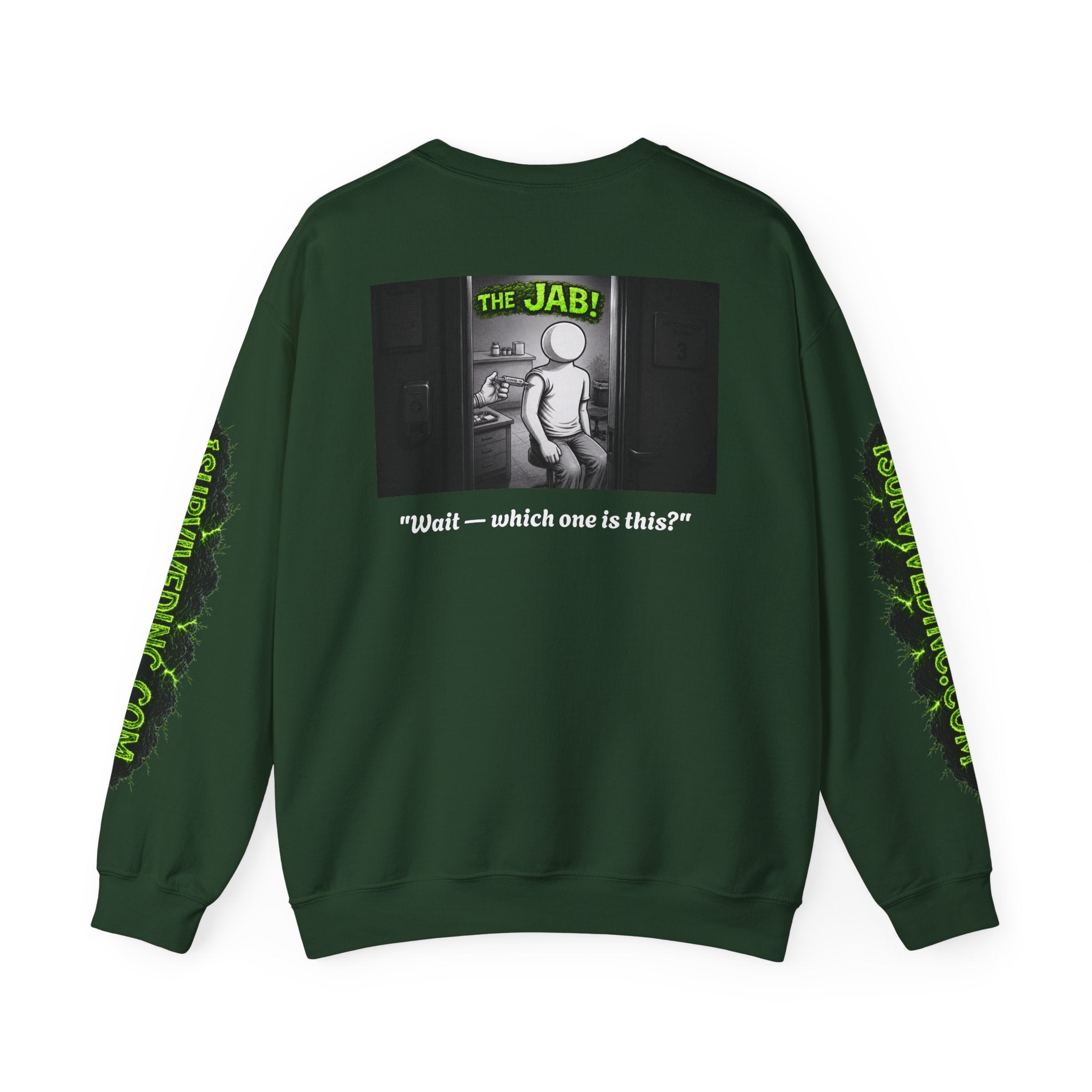 I Survived 2020 — S1:E3 "The Jab!" | Pandemic Edition Unisex Heavy Blend™ Crewneck Sweatshirt