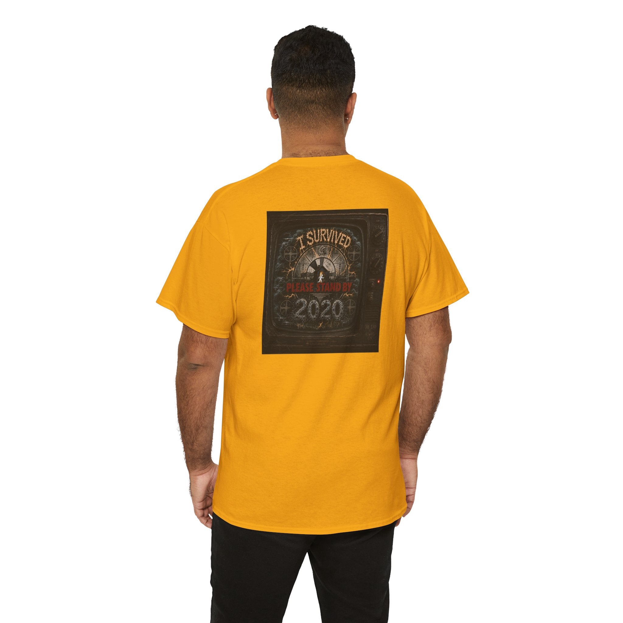 I Survived 2020 — "Please Stand By" Test Pattern Tee Summer Premier Unisex Heavy Cotton Tee