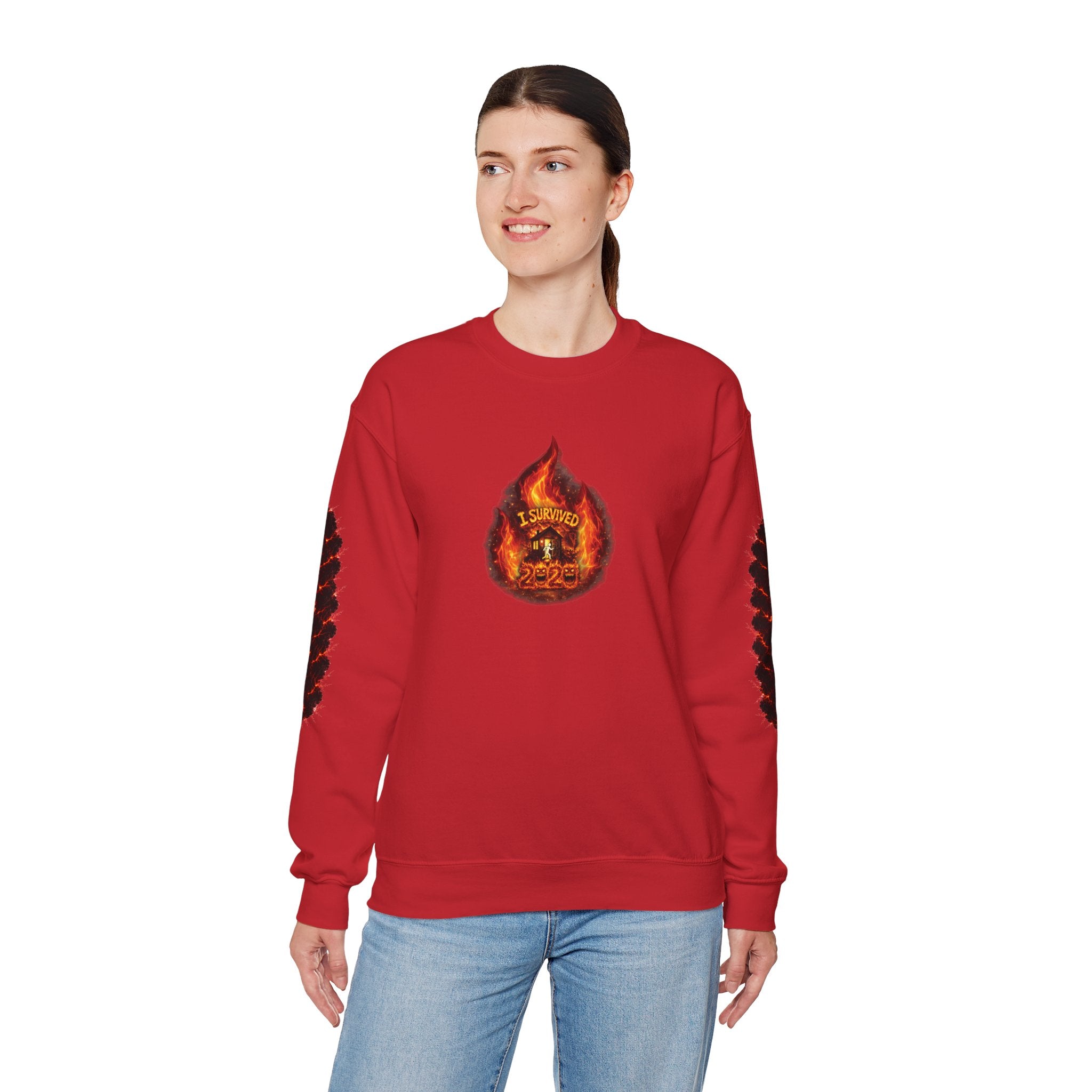 I Survived 2020 — WILDFIRES S2:E1: Director's Cut "Berry Creek" Memorial Unisex Heavy Blend™ Crewneck Sweatshirt
