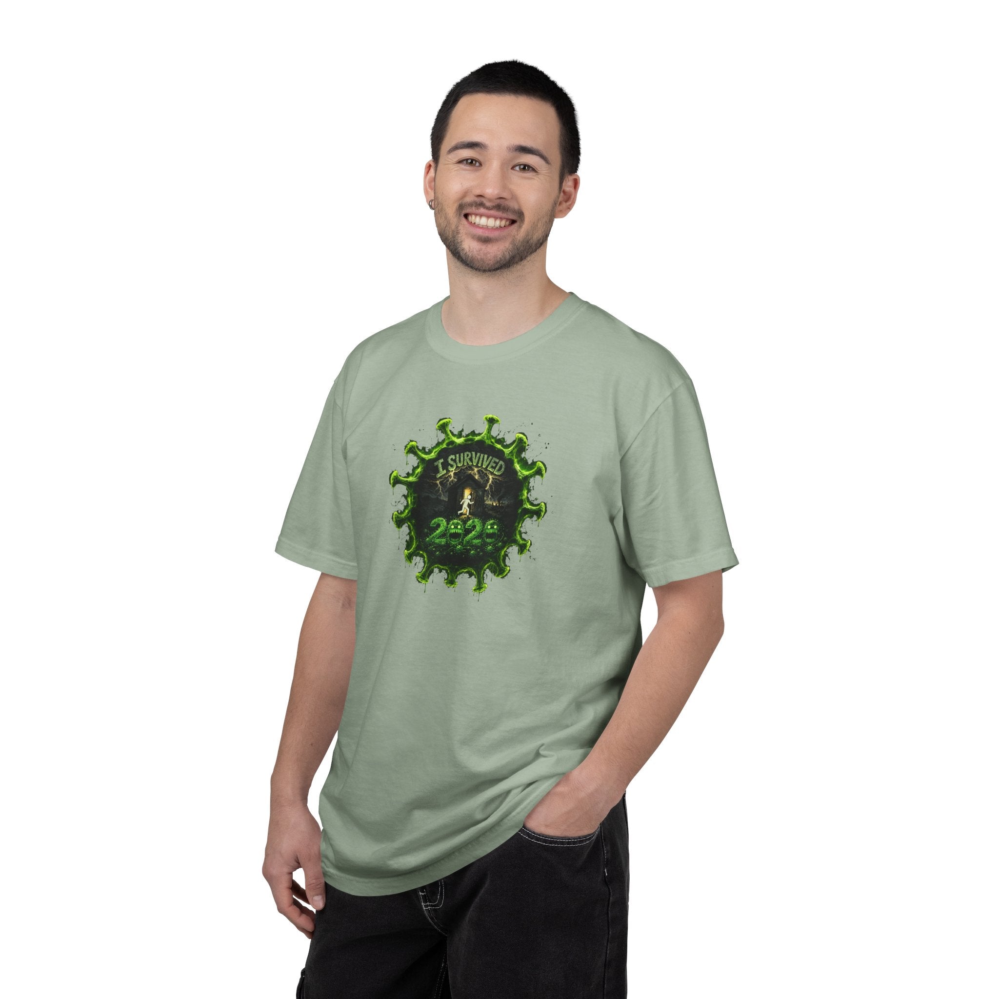I Survived 2020 — PANDEMIC S1:E3: Director's Cut "The Jab!" Unisex Garment-Dyed T-shirt