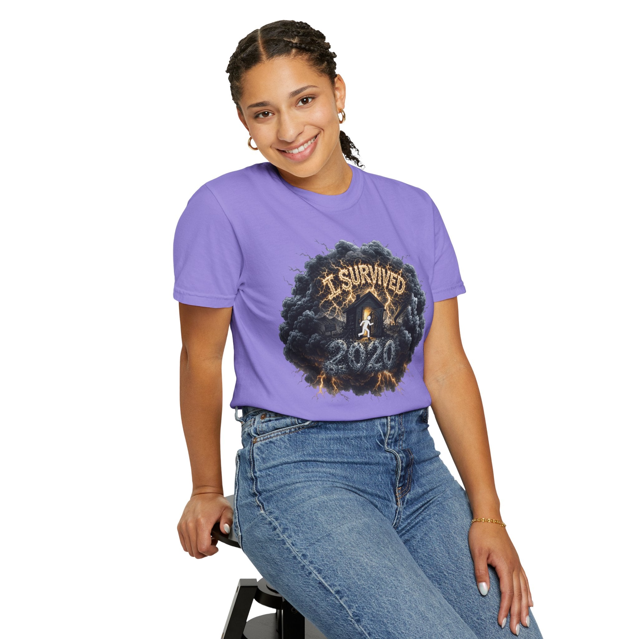 I Survived 2020 — Original Design Teaser Tee | Season 1 Premiere Drop Unisex Garment-Dyed T-shirt