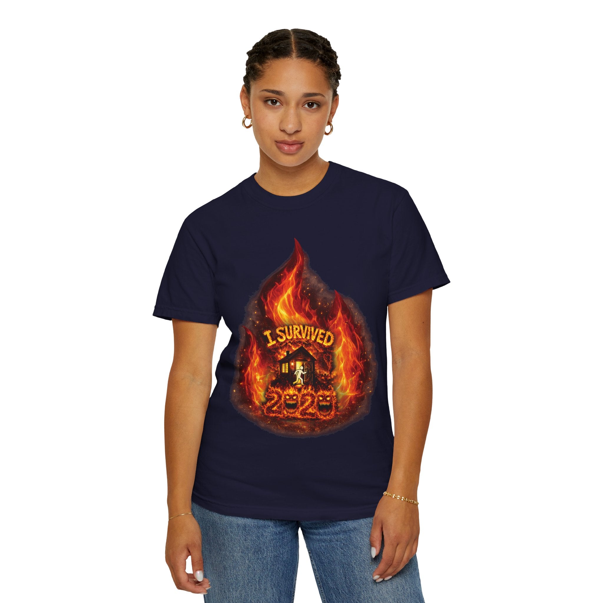 I Survived 2020 — Director's Cut S2:E3 "The California Wildfires" | Wildfire Edition Memorial Unisex Garment-Dyed T-shirt