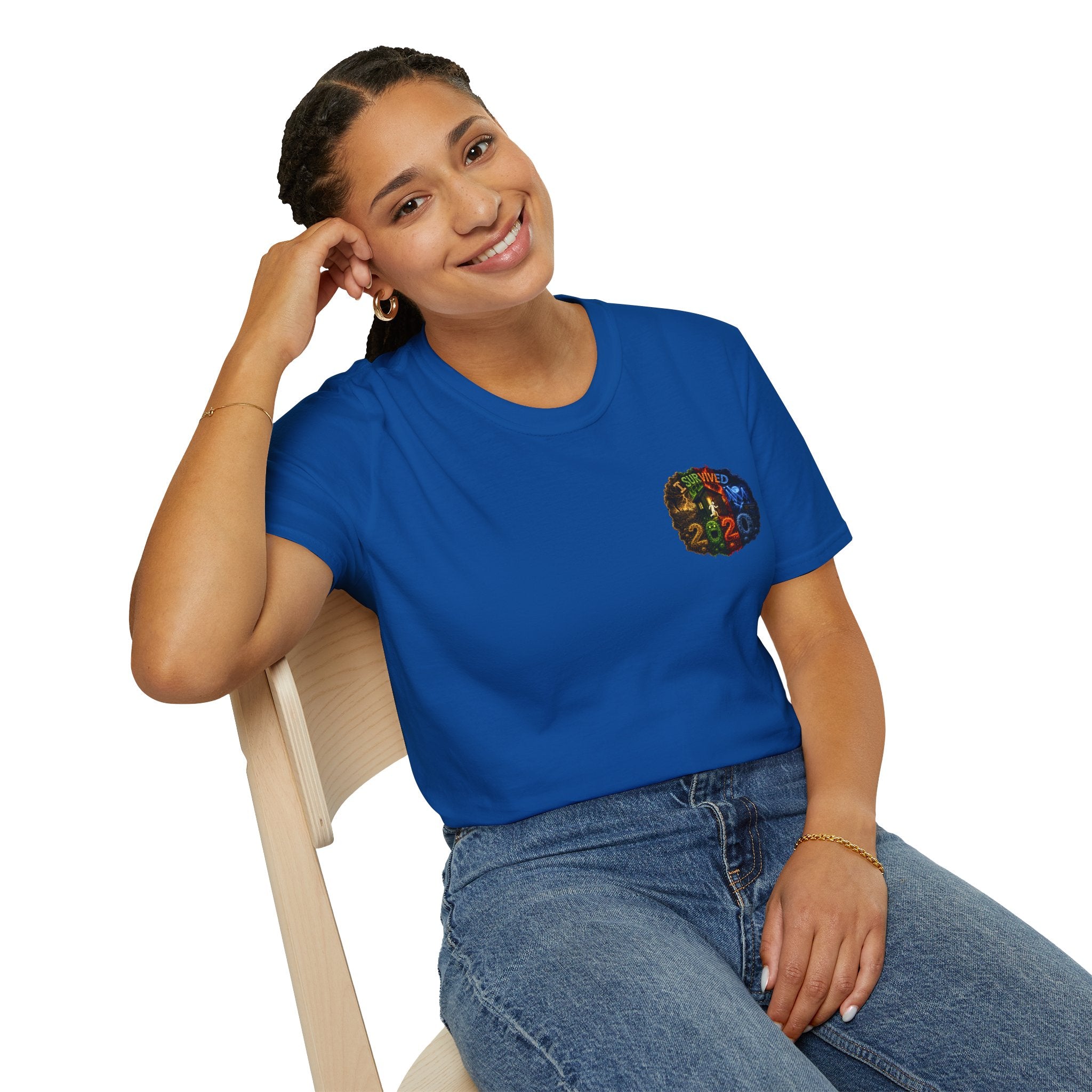 I Survived 2020 — "No Signal" Test Pattern Tee Alien Broadcast Finale Summer Premiere Unisex Softstyle T-Shirt