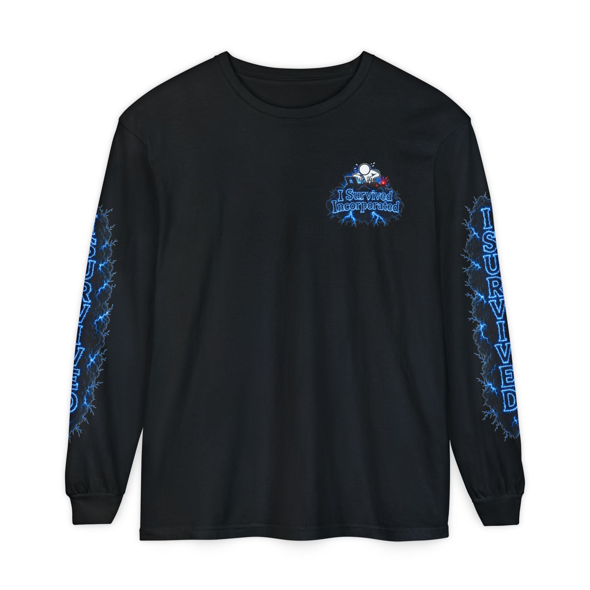 I Survived 2020 — "Please Stand By" Test Pattern Tee Lockdown Special Edition Summer Exclusive Unisex Garment-Dyed Long Sleeve T-Shirt