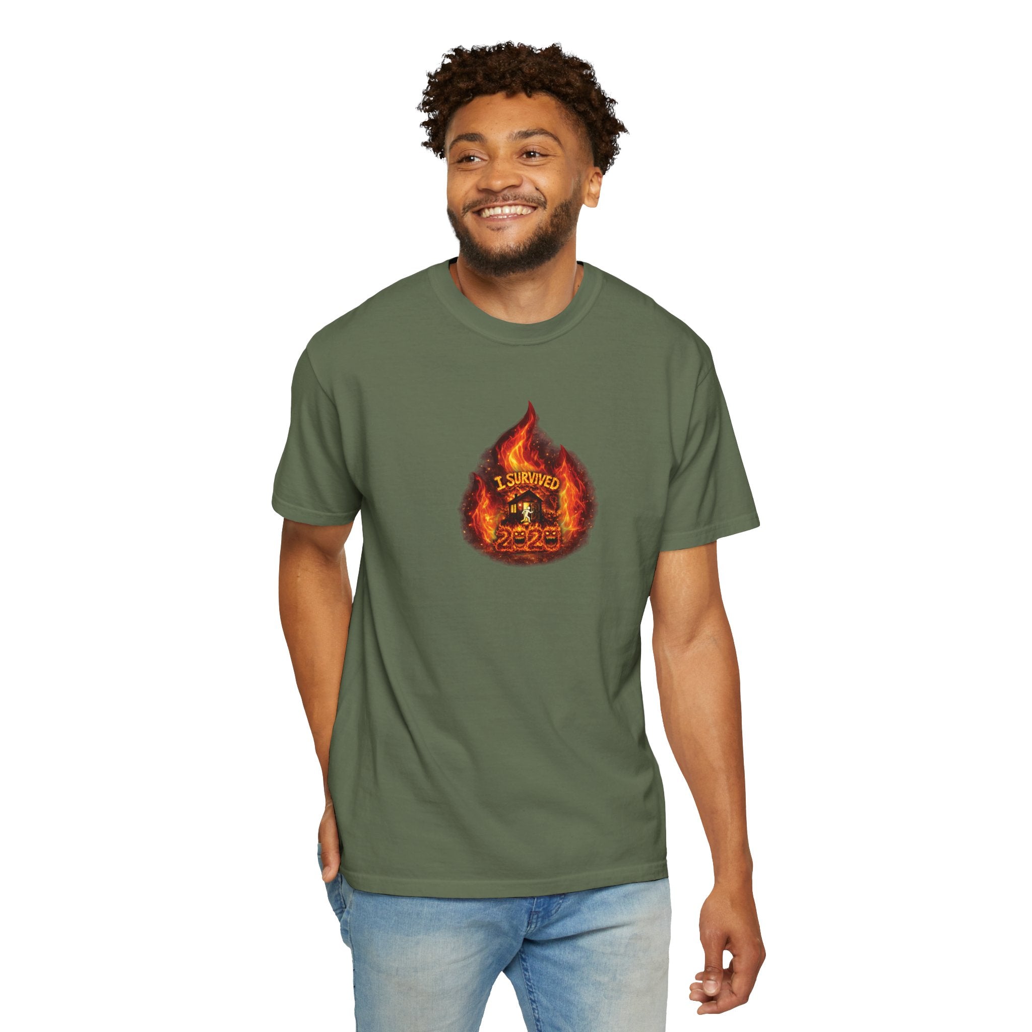 I Survived 2020 — WILDFIRES S2:E1: Director's Cut "Berry Creek" Memorial Unisex Garment-Dyed T-shirt
