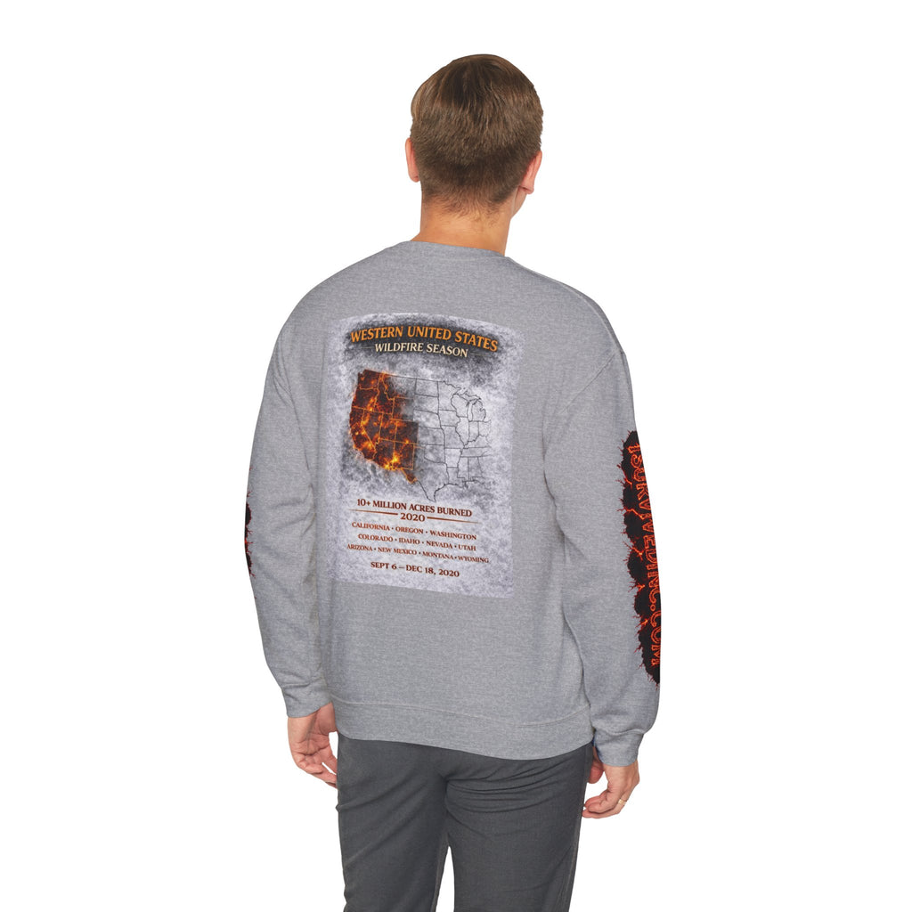 I Survived 2020 — S2:E4 "Western U.S. Wildfire Season" | Mid-Season Finale Pt. 1 | Wildfire Edition Memorial Unisex Heavy Blend™ Crewneck Sweatshirt