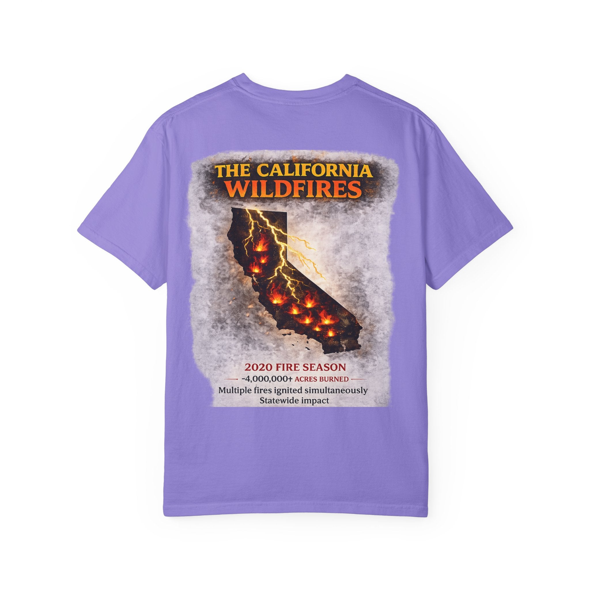 I Survived 2020 — Director's Cut S2:E3 "The California Wildfires" | Wildfire Edition Memorial Unisex Garment-Dyed T-shirt