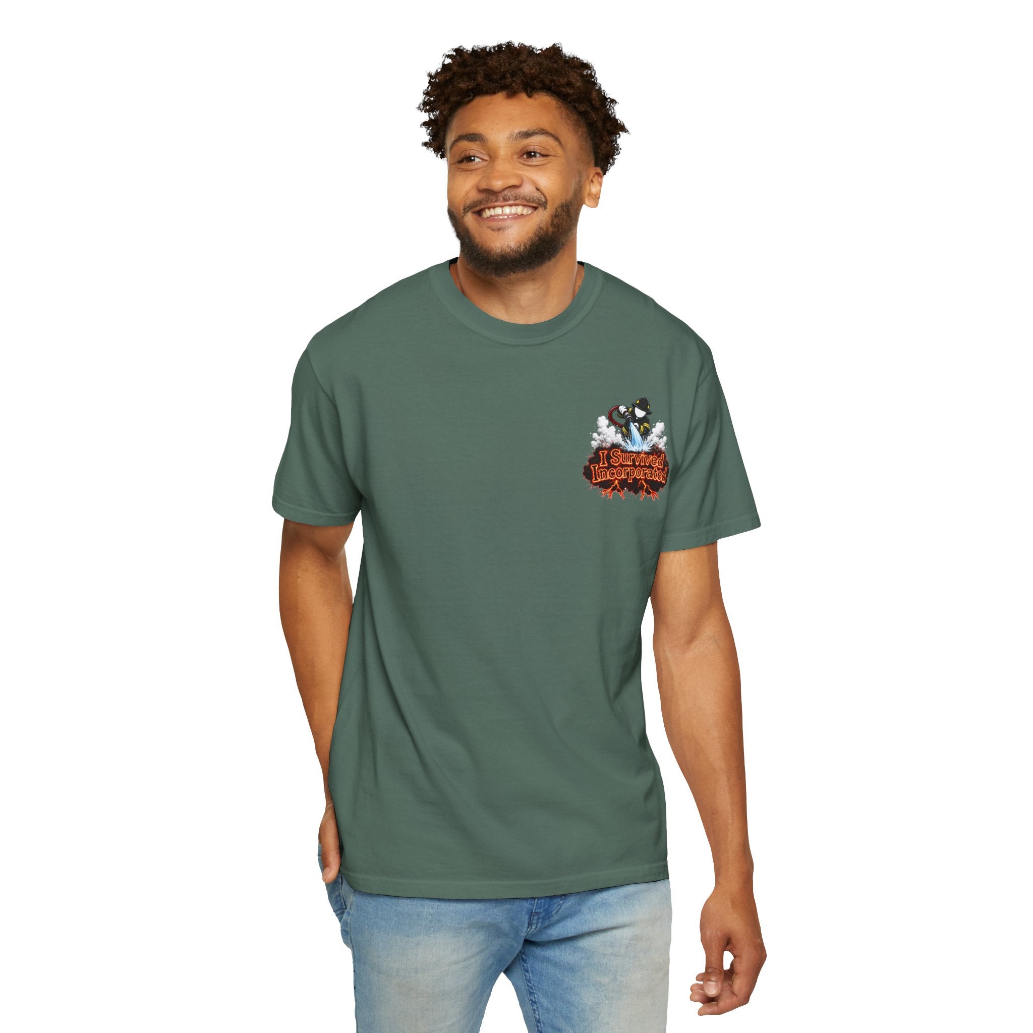 I Survived 2020 — "Please Stand By" Test Pattern Tee Wildfire Signal Edition Summer Premiere Unisex Garment-Dyed T-shirt