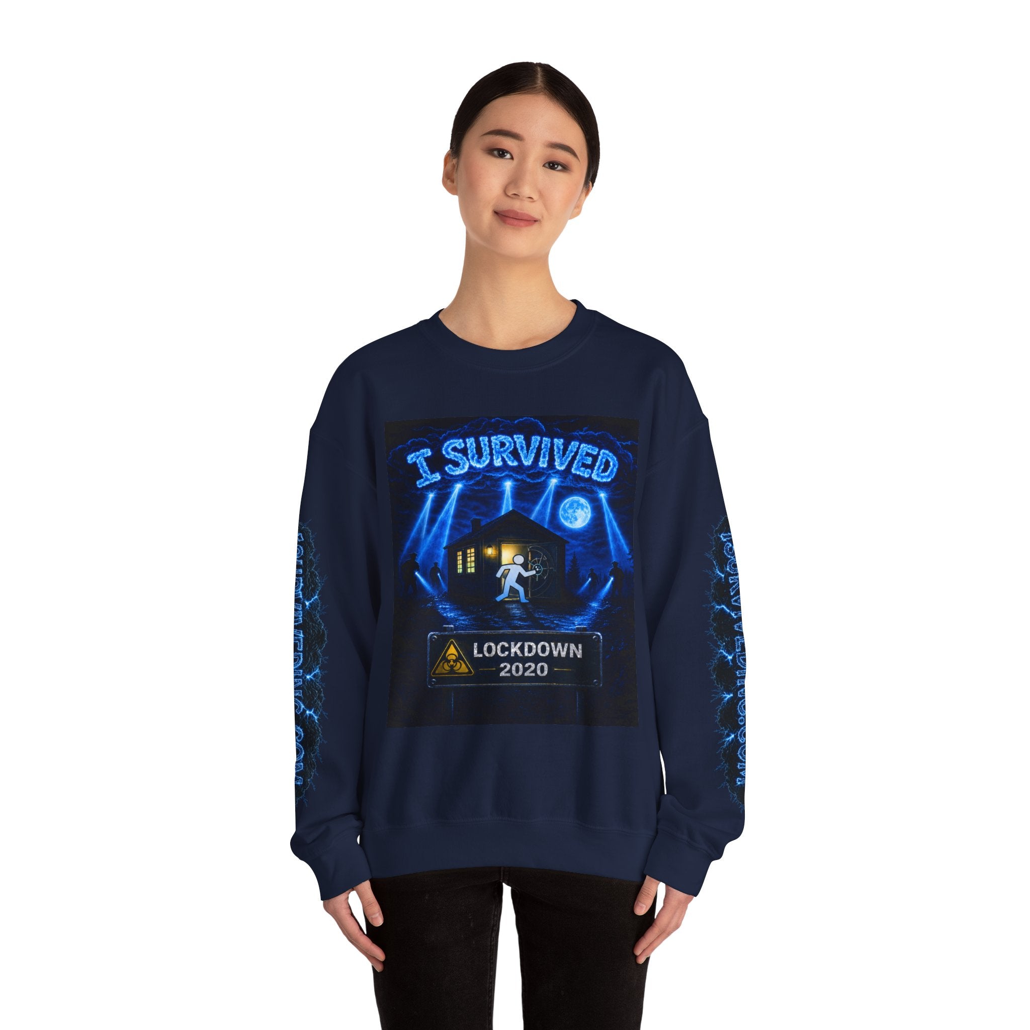 I Survived 2020 — S3:E3 "Remote Schooling" | Lockdown Edition Documentary Unisex Heavy Blend™ Crewneck Sweatshirt