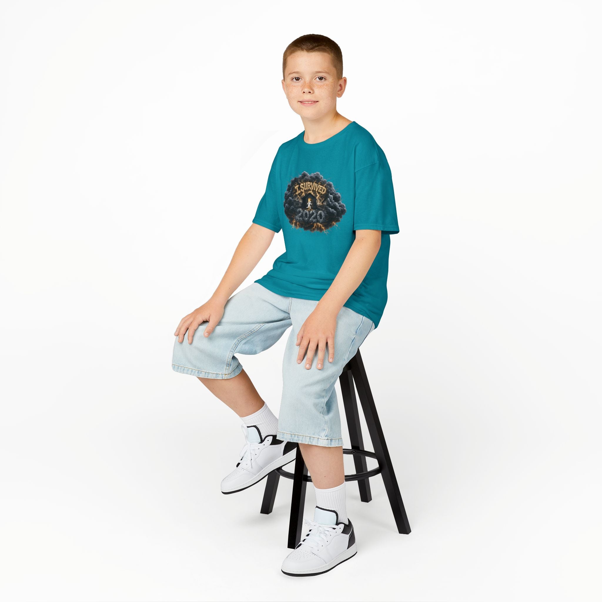 I Survived 2020 — Director's Cut Original Design Teaser Tee | Season 1 Premiere Drop Kids Heavy Cotton™ Tee