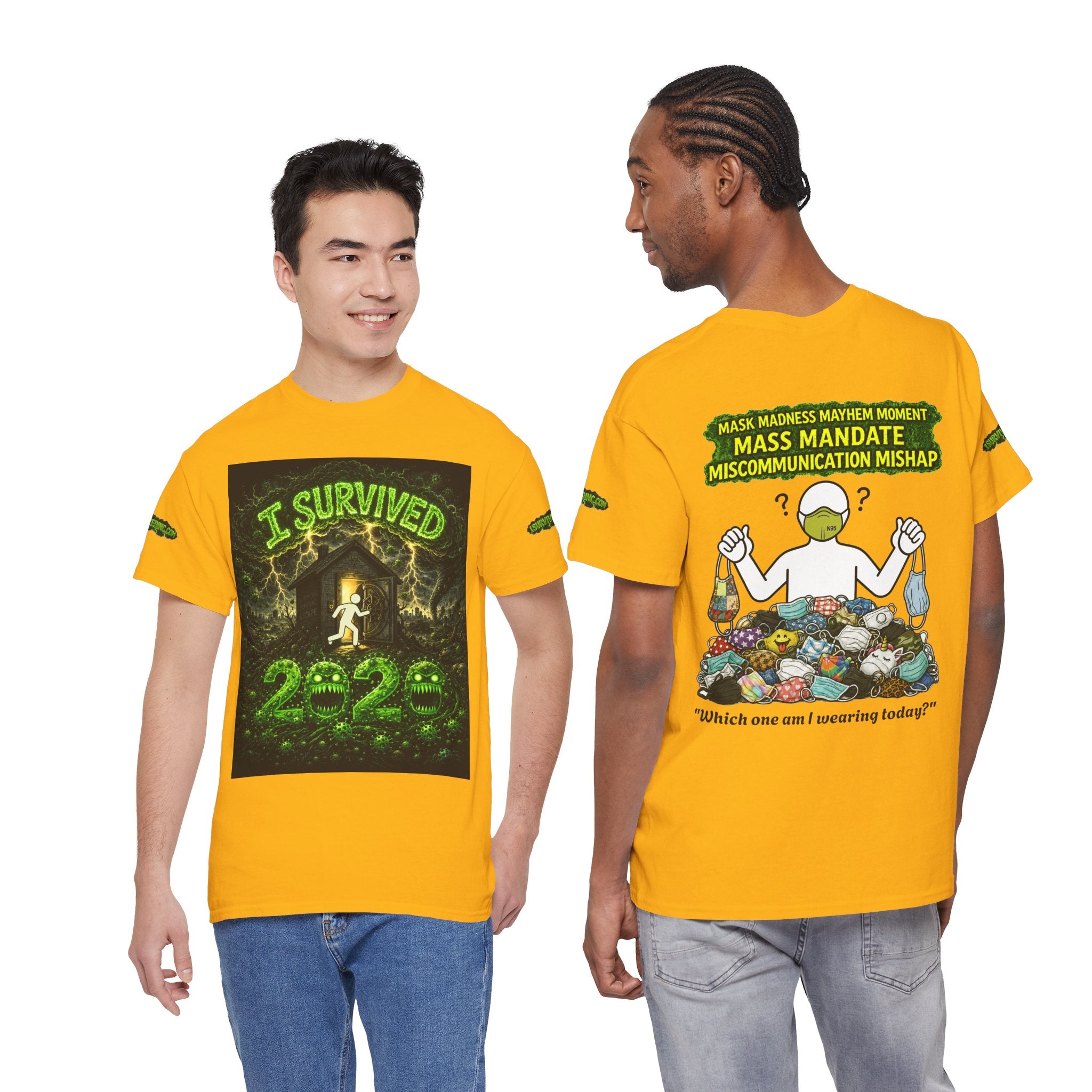 I Survived 2020 — PANDEMIC S1:E4: Special Edition "Mask Madness" Unisex Heavy Cotton Tee