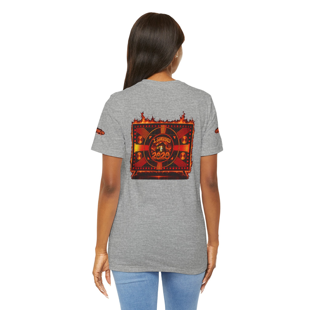 I Survived 2020 — "Please Stand By" Test Pattern Tee Wildfire Signal Special Edition Summer Premiere Unisex Jersey Short Sleeve Tee