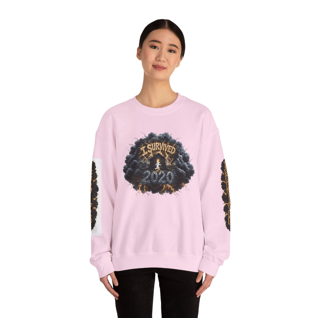 I Survived 2020 — Director's Cut Original Design Teaser Tee | Season 1 Premiere Drop Unisex Heavy Blend™ Crewneck Sweatshirt