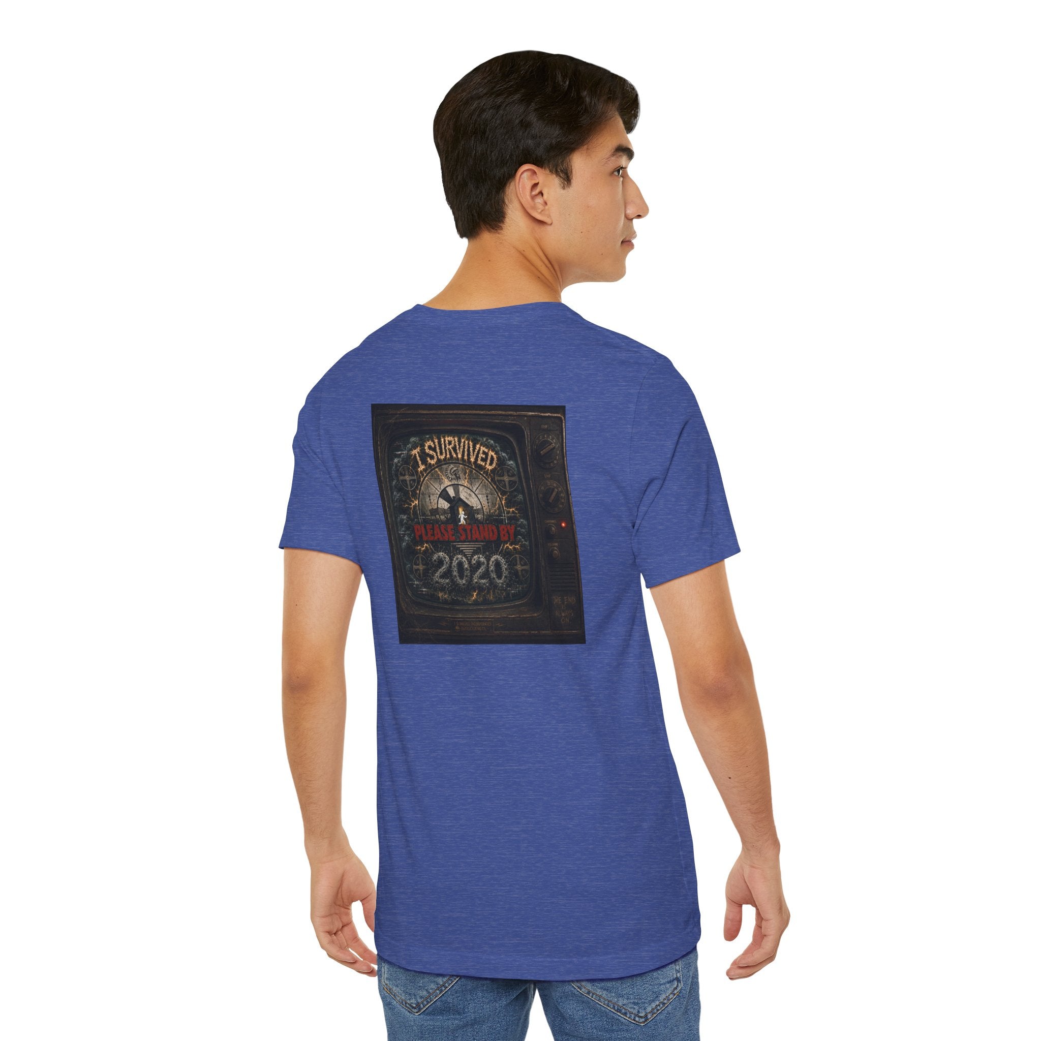 I Survived 2020 — "Please Stand By" Test Pattern Tee Summer Premier Unisex Jersey Short Sleeve Tee