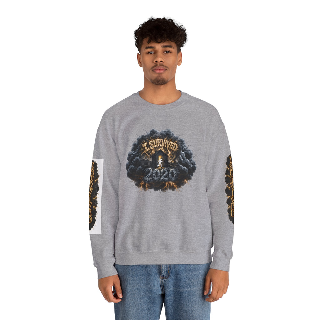 I Survived 2020 — Director's Cut Original Design Teaser Tee | Season 1 Premiere Drop Unisex Heavy Blend™ Crewneck Sweatshirt