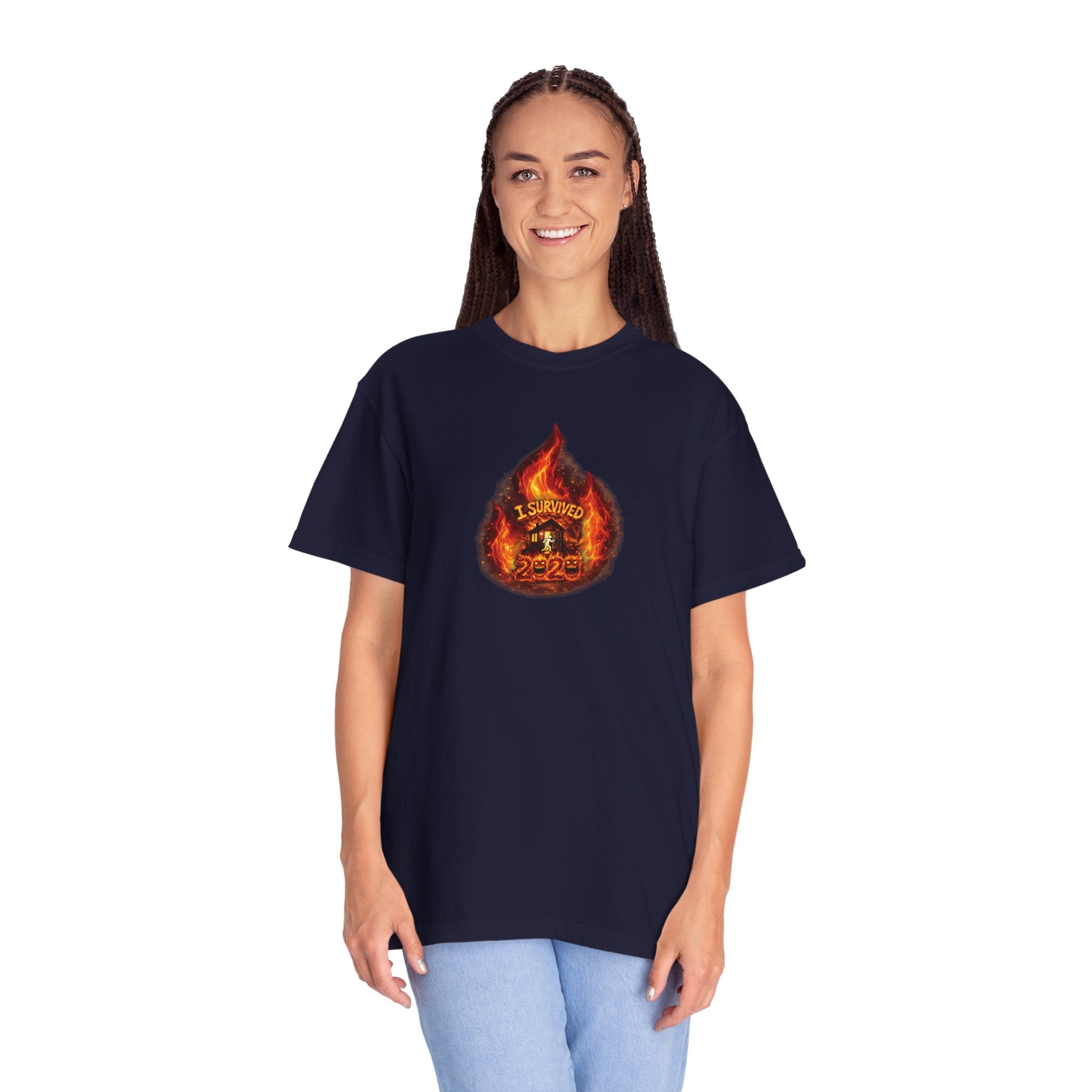 I Survived 2020 — WILDFIRES S2:E4: Director's Cut "Western U.S. Wildfire Season" Memorial Unisex Garment-Dyed T-shirt