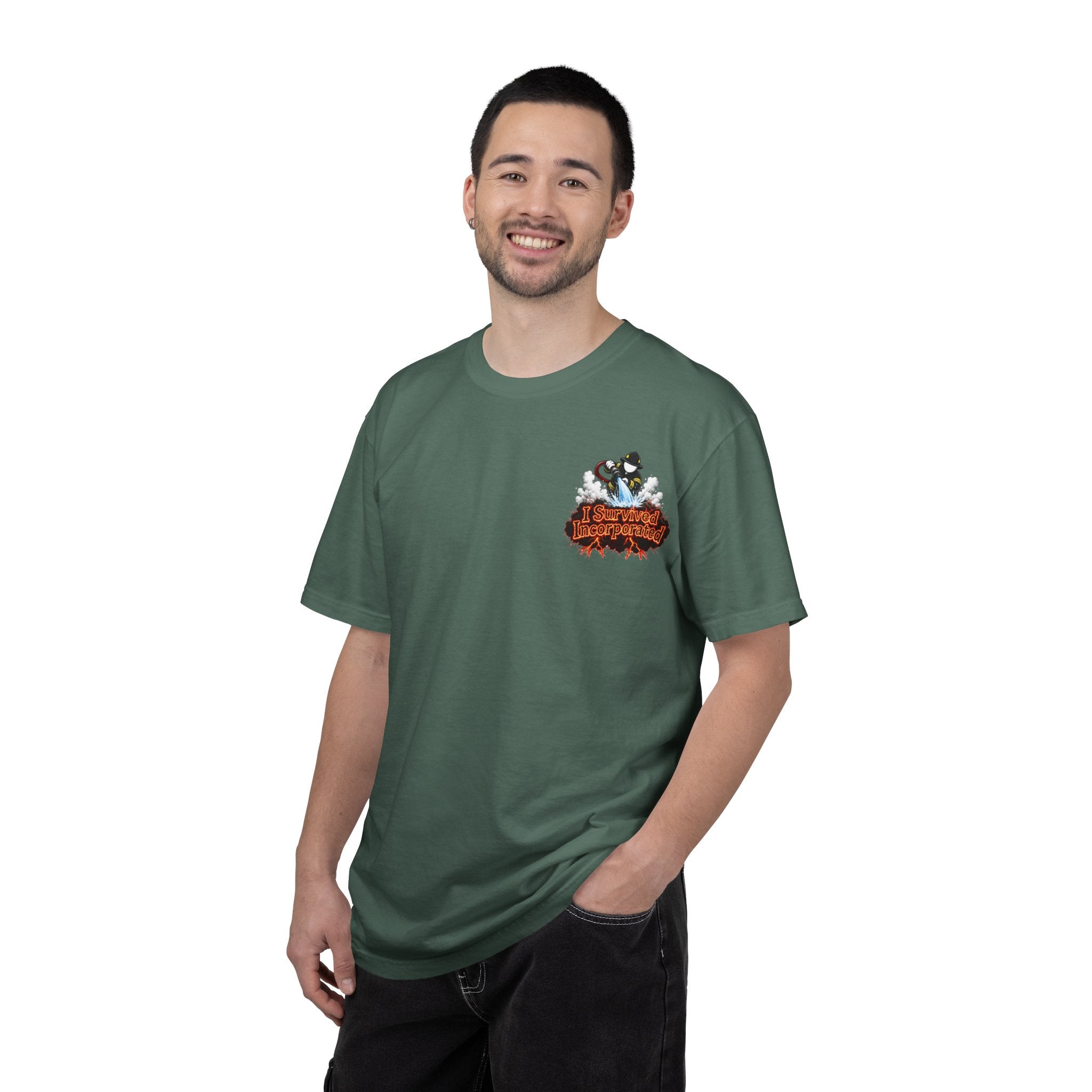 I Survived 2020 — "Please Stand By" Test Pattern Tee Wildfire Signal Edition Summer Premiere Unisex Garment-Dyed T-shirt
