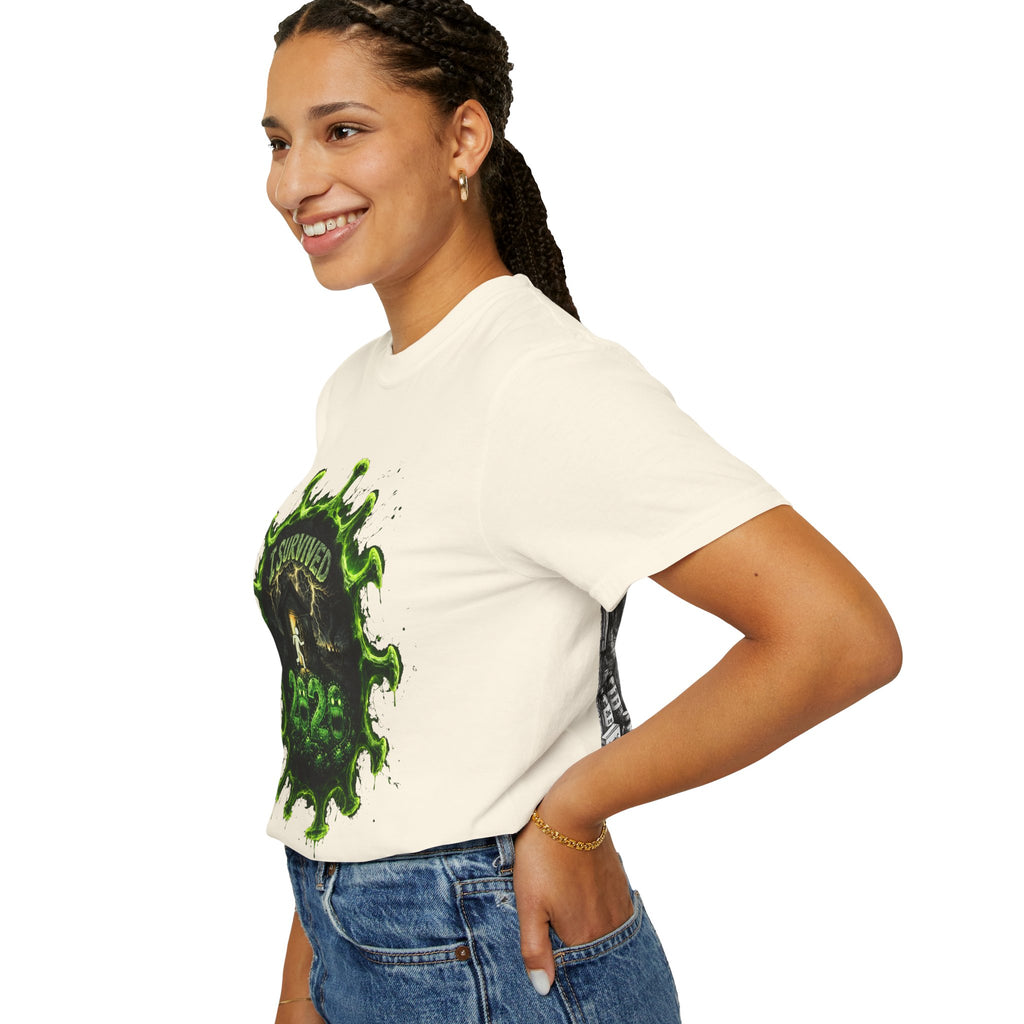I Survived 2020 — Director's Cut S1:E1 "COVID-19: The Coronavirus" | Pandemic Edition Unisex Garment-Dyed T-shirt