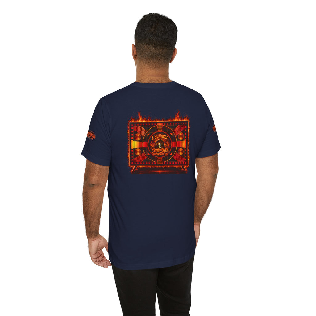 I Survived 2020 — "Please Stand By" Test Pattern Tee Wildfire Signal Special Edition Summer Premiere Unisex Jersey Short Sleeve Tee