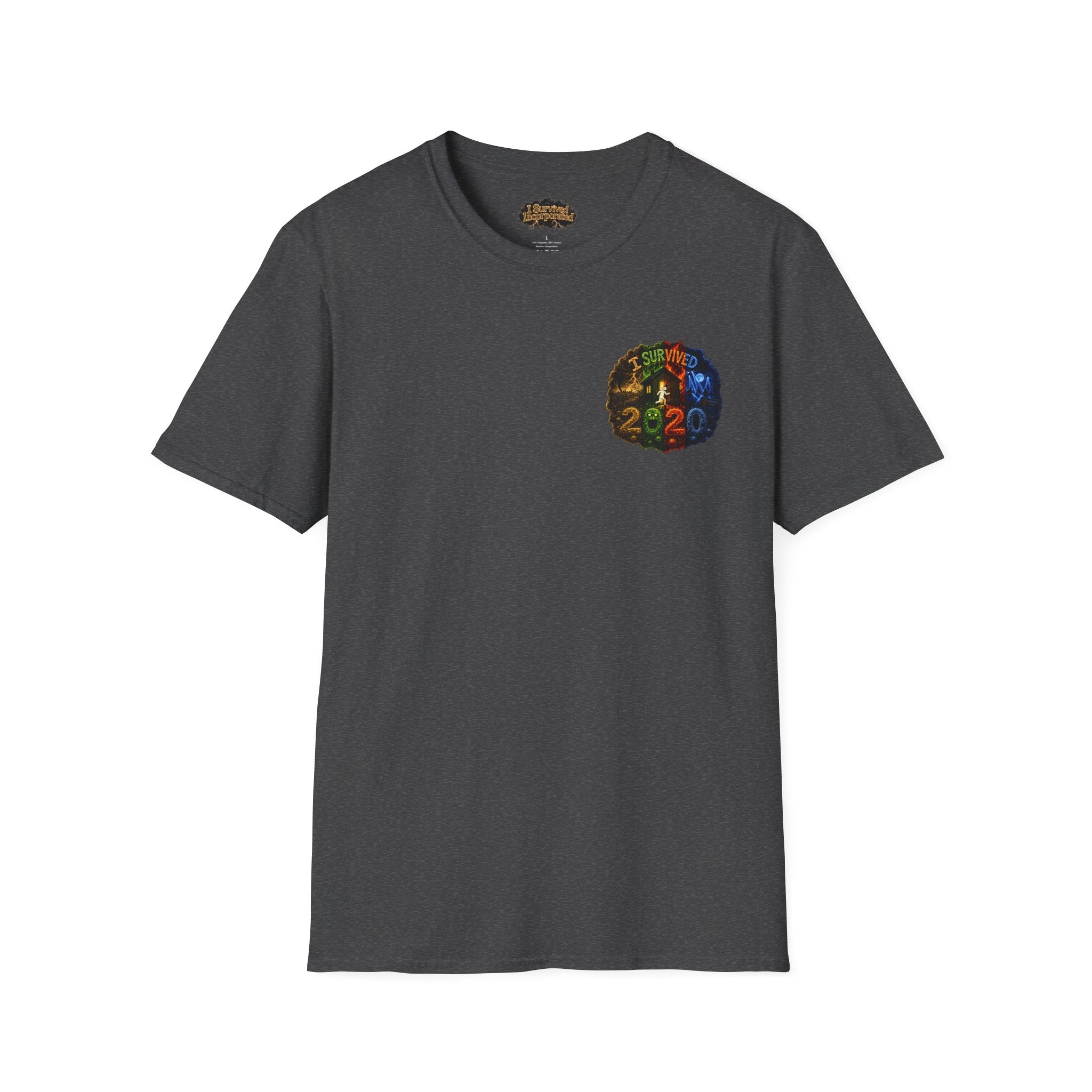 I Survived 2020 — "No Signal" Test Pattern Tee Alien Broadcast Finale Summer Premiere Unisex Softstyle T-Shirt
