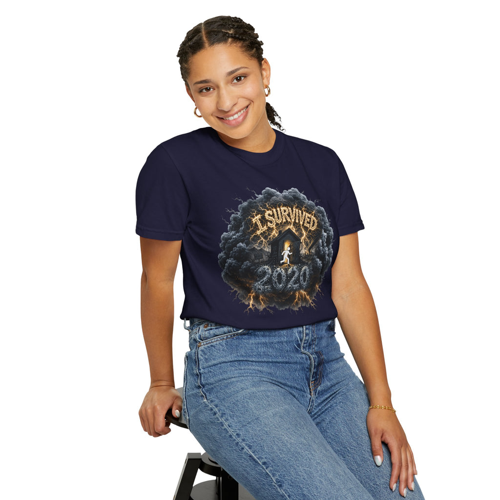 I Survived 2020 — Original Design Teaser Tee | Season 1 Premiere Drop Unisex Garment-Dyed T-shirt